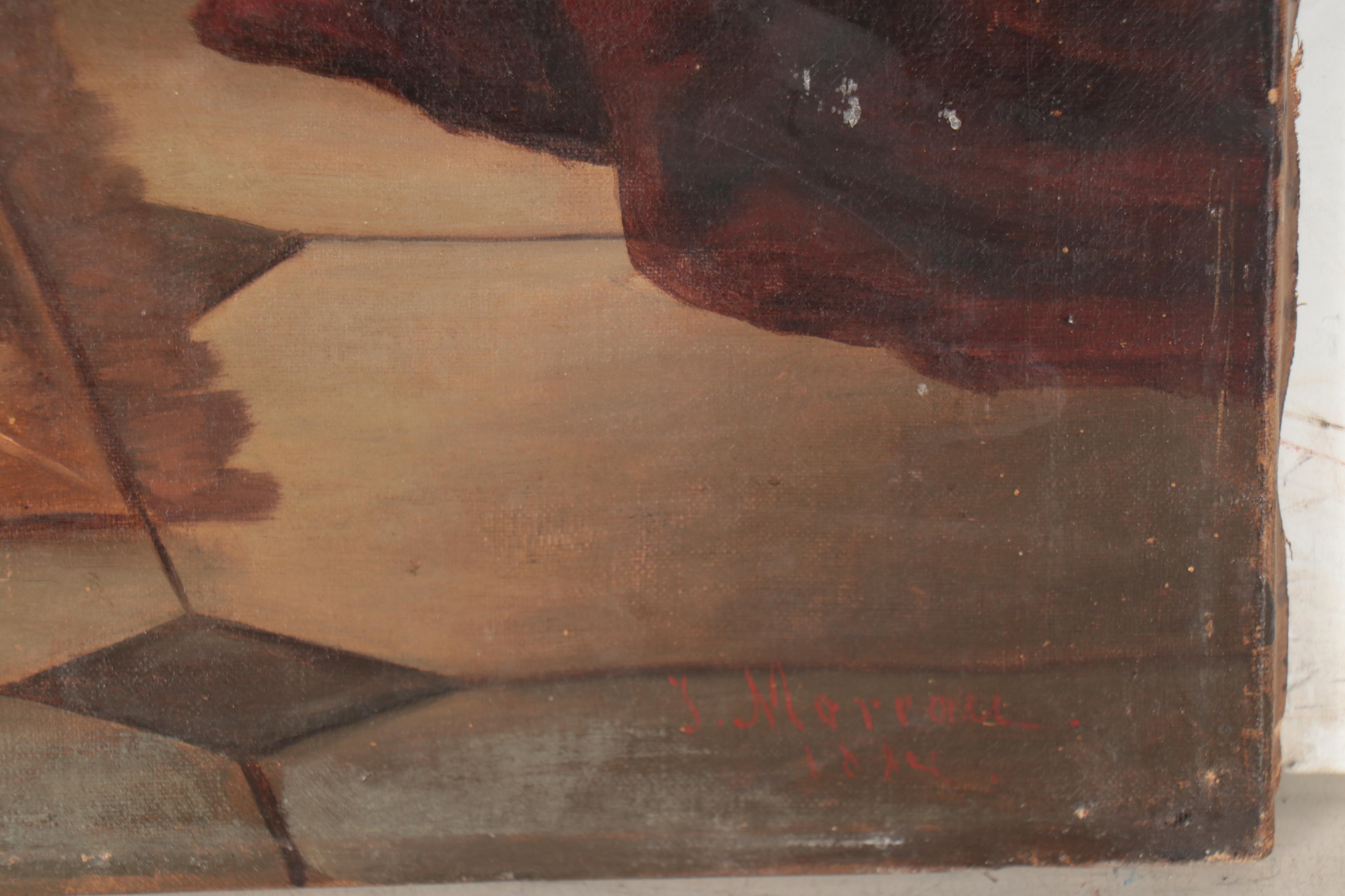 Leisure Scene Oil Painting after Joseph Haier "The Music Lesson"