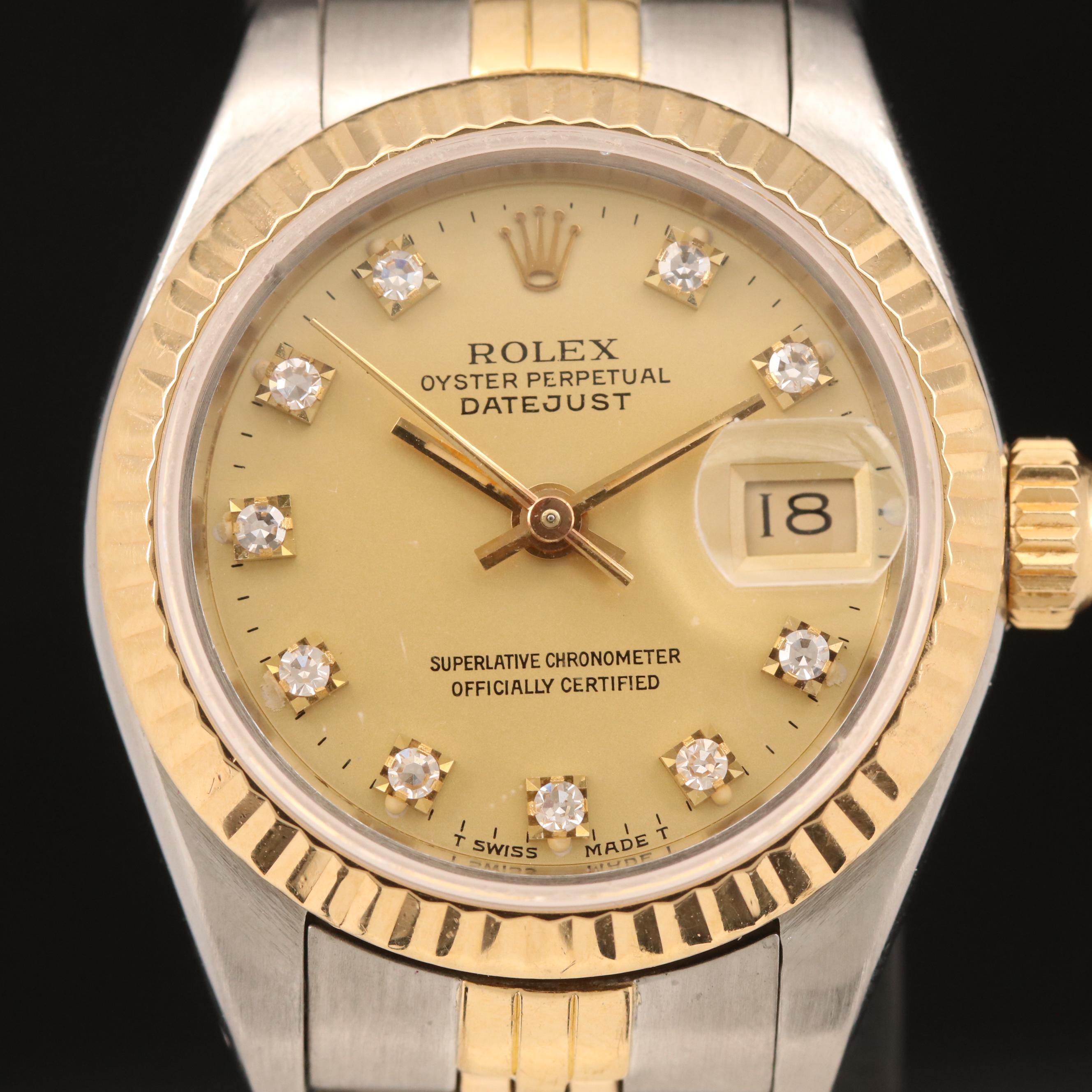 1986 Rolex Datejust Diamond Dial Watch