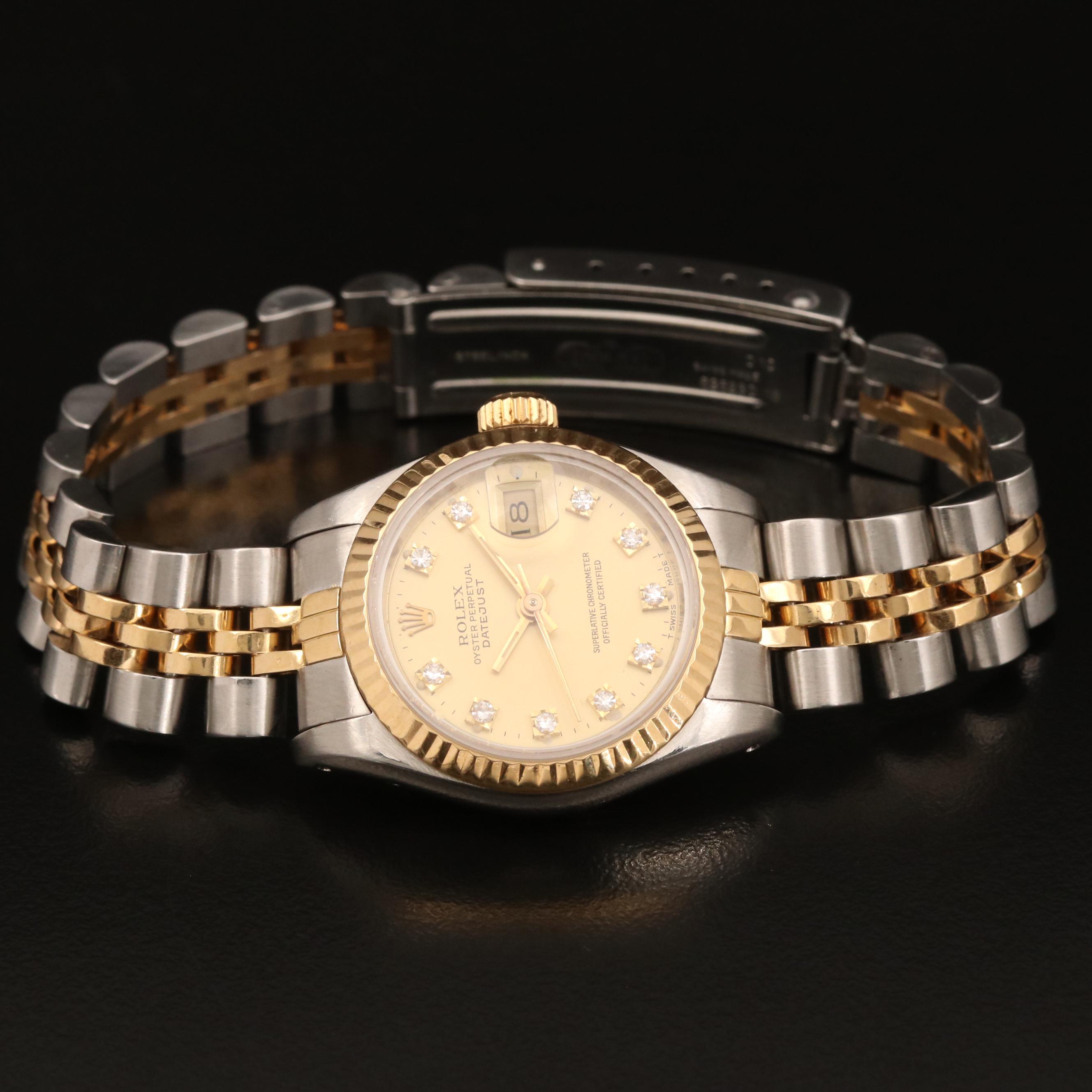 1986 Rolex Datejust Diamond Dial Watch