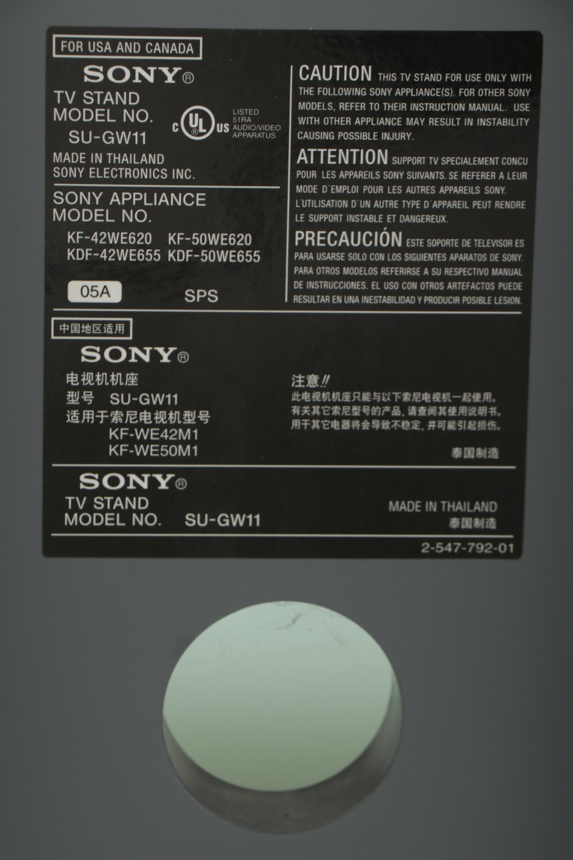 Sony TV Stand Model SU-GW11