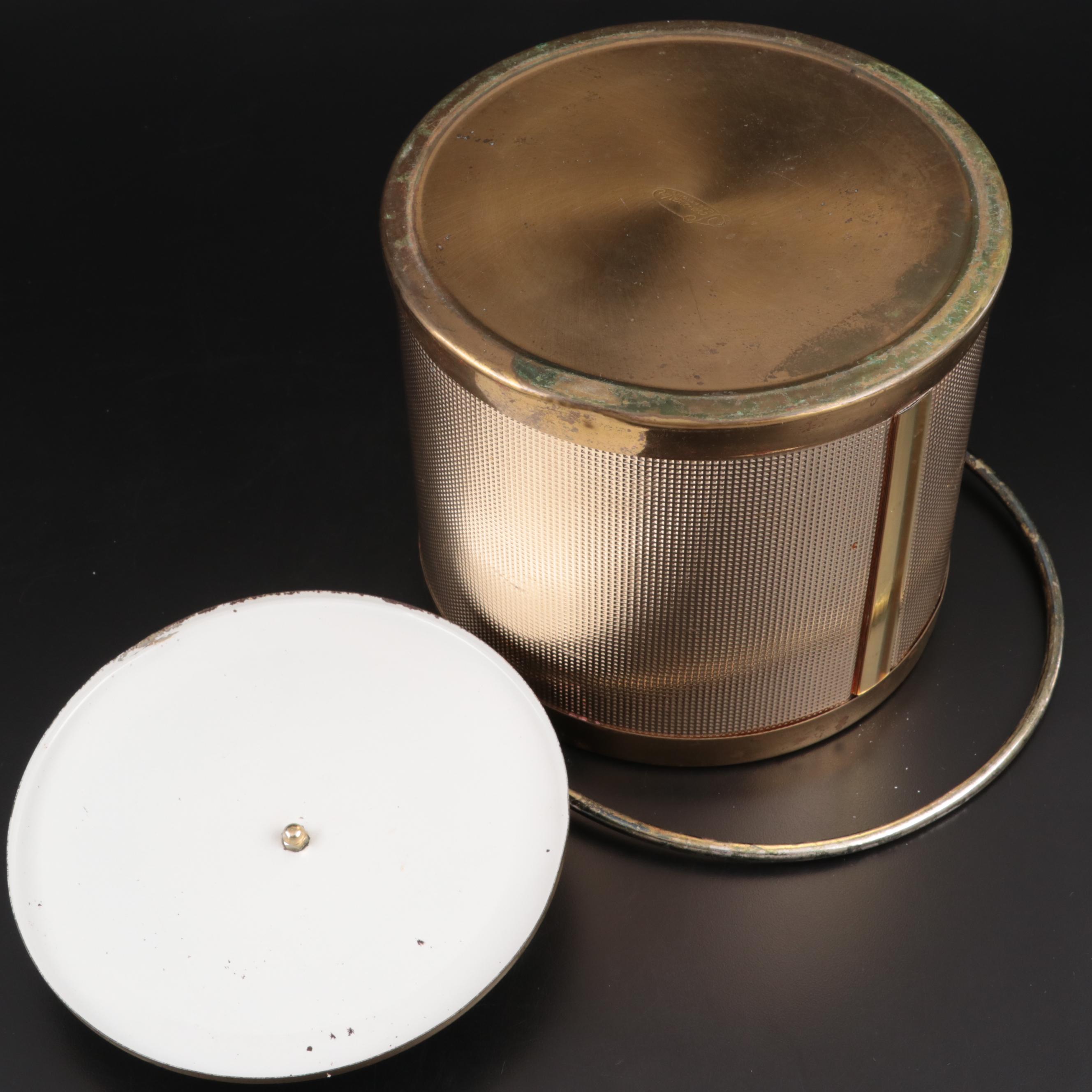 Serv-Master Creations Gold Tone Ice Bucket with Other Glass Cocktail Shakers