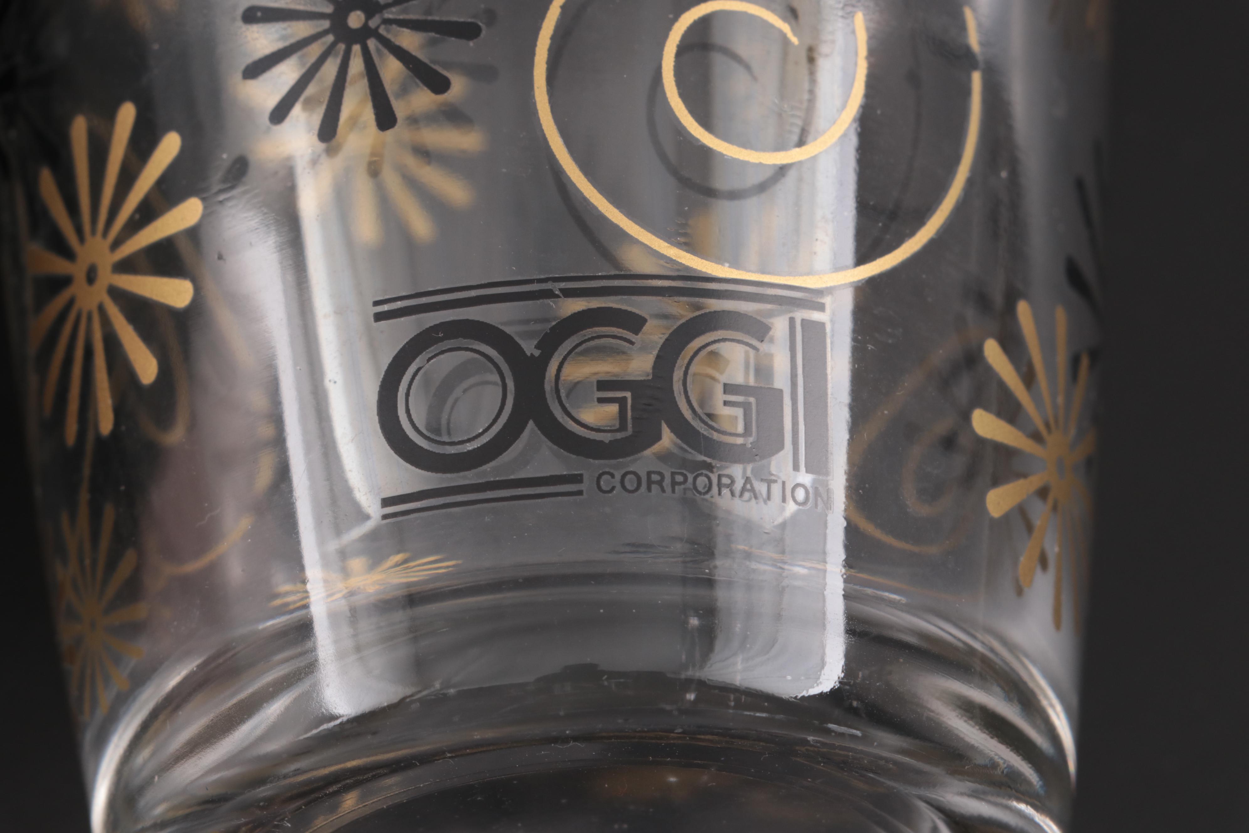 Serv-Master Creations Gold Tone Ice Bucket with Other Glass Cocktail Shakers