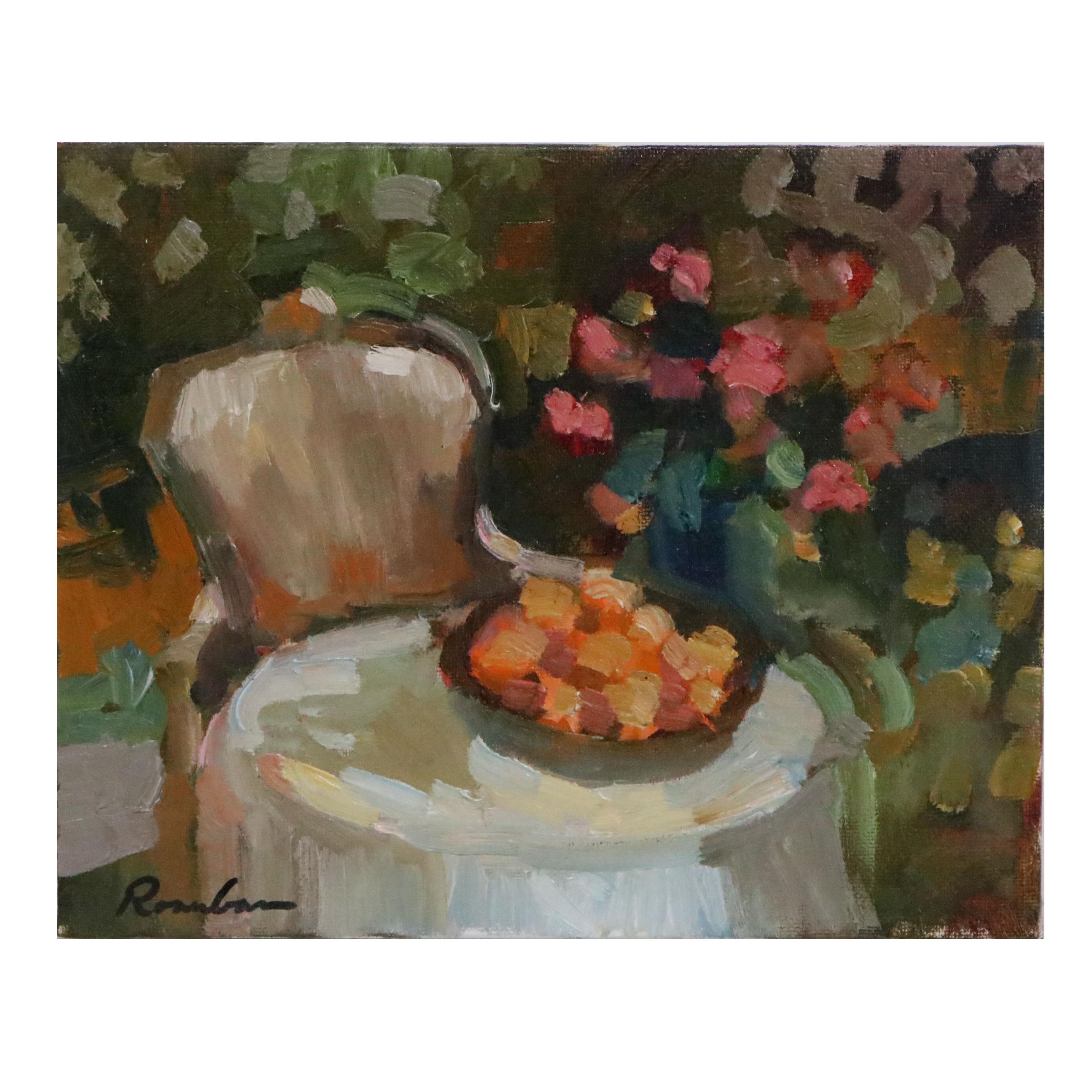 Sally Rosenbaum Still Life Oil Painting, 21st Century