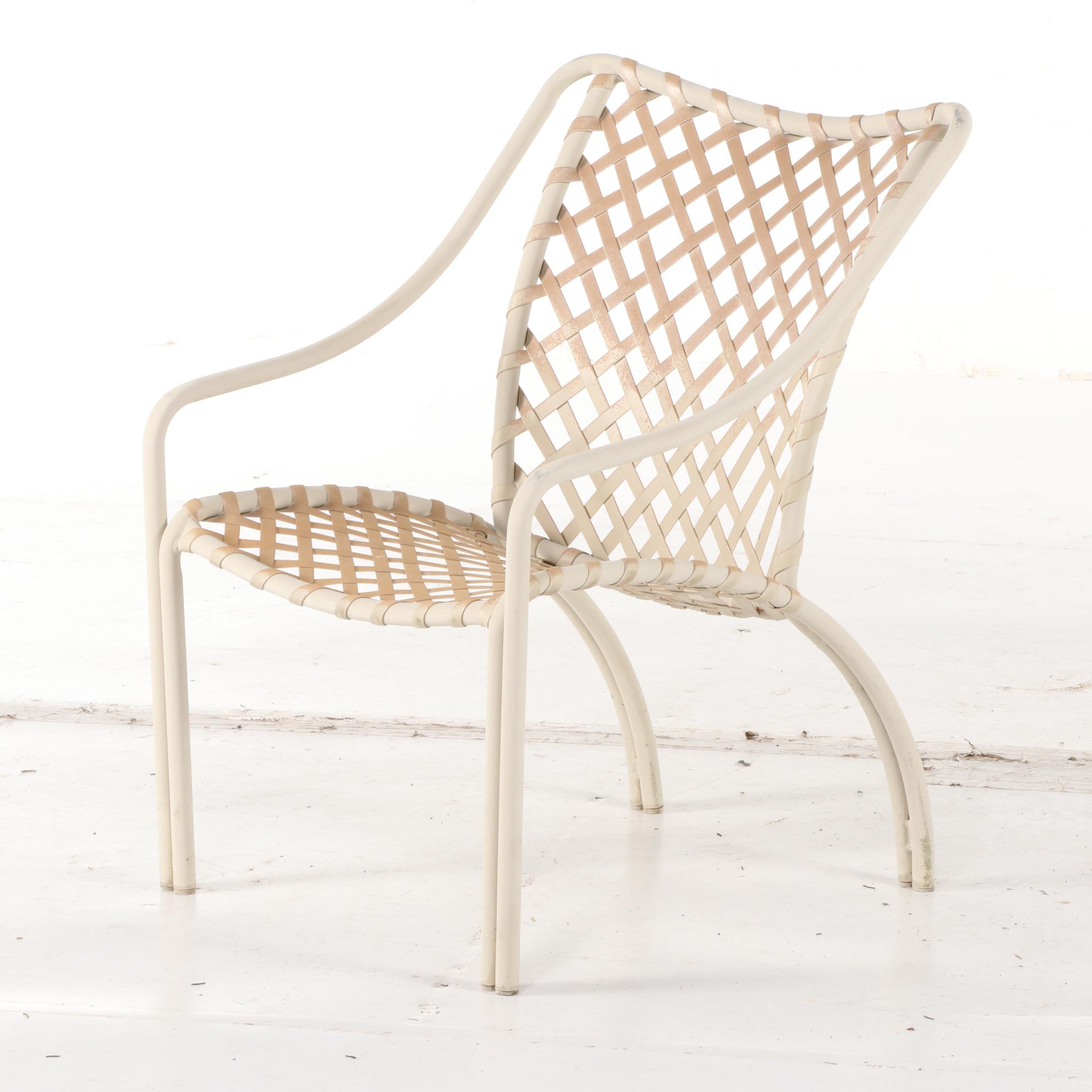 Seven-Piece Brown Jordan Aluminum Patio Seating and Table Group, Mid/Late 20th C