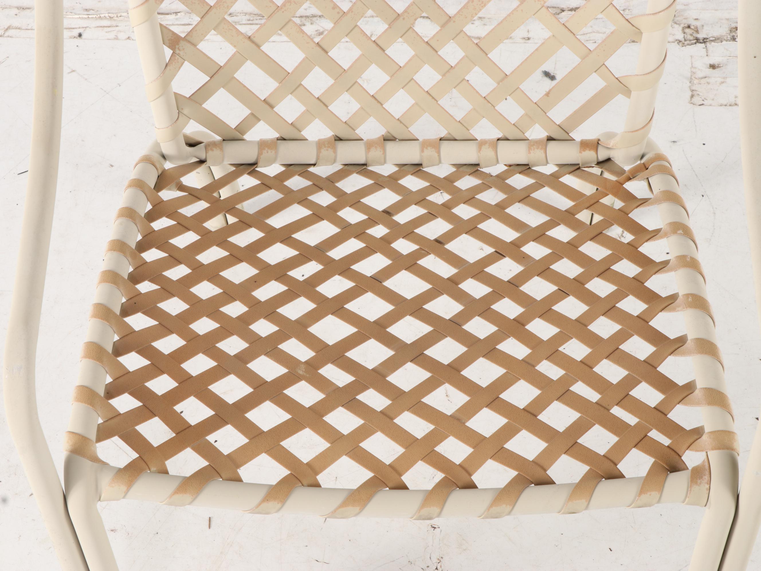 Seven-Piece Brown Jordan Aluminum Patio Seating and Table Group, Mid/Late 20th C