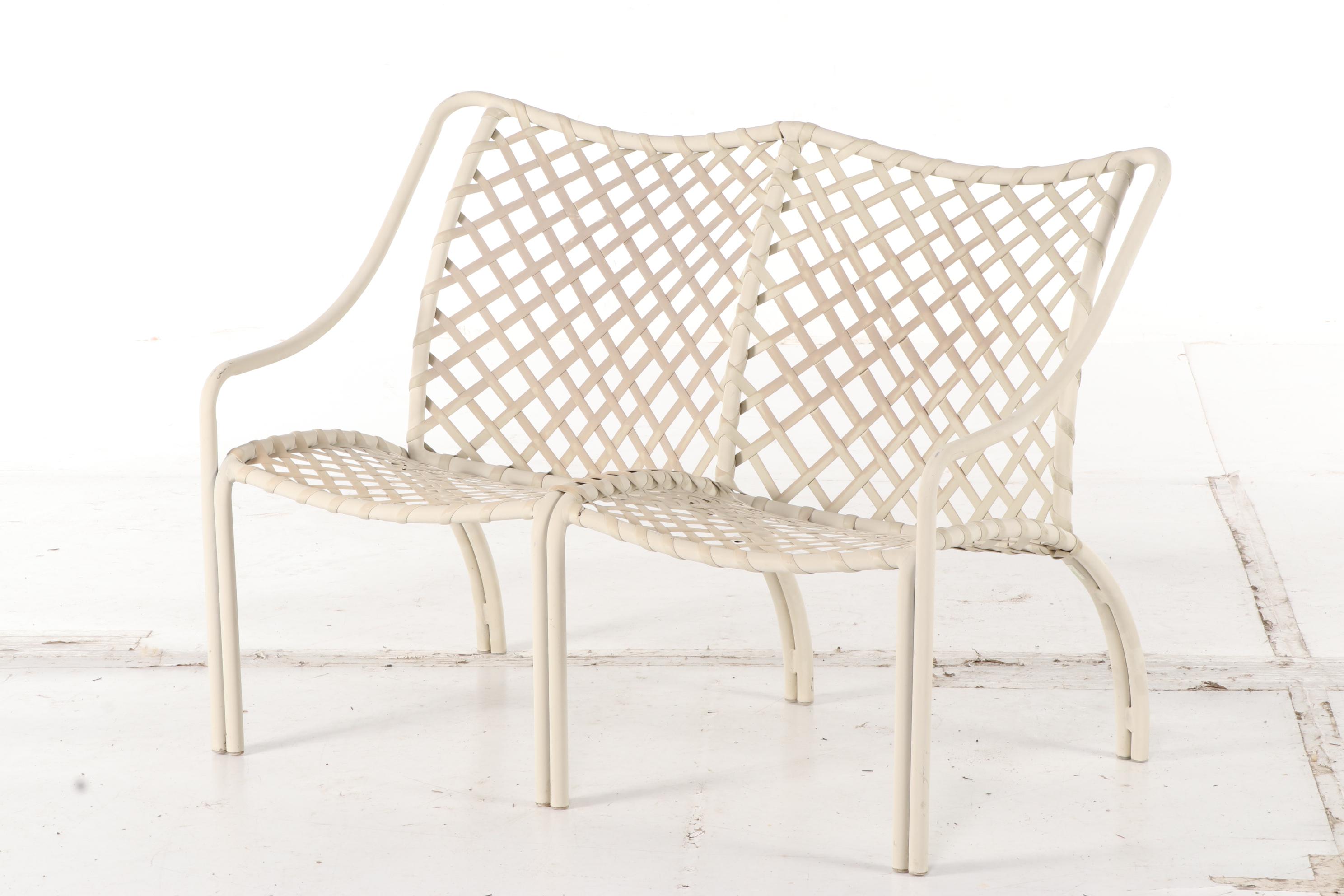 Seven-Piece Brown Jordan Aluminum Patio Seating and Table Group, Mid/Late 20th C