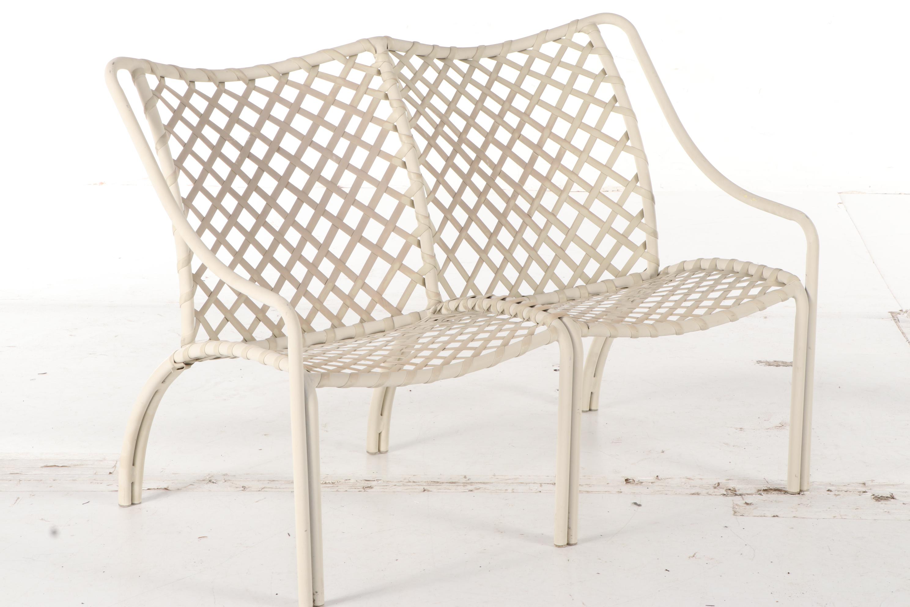 Seven-Piece Brown Jordan Aluminum Patio Seating and Table Group, Mid/Late 20th C