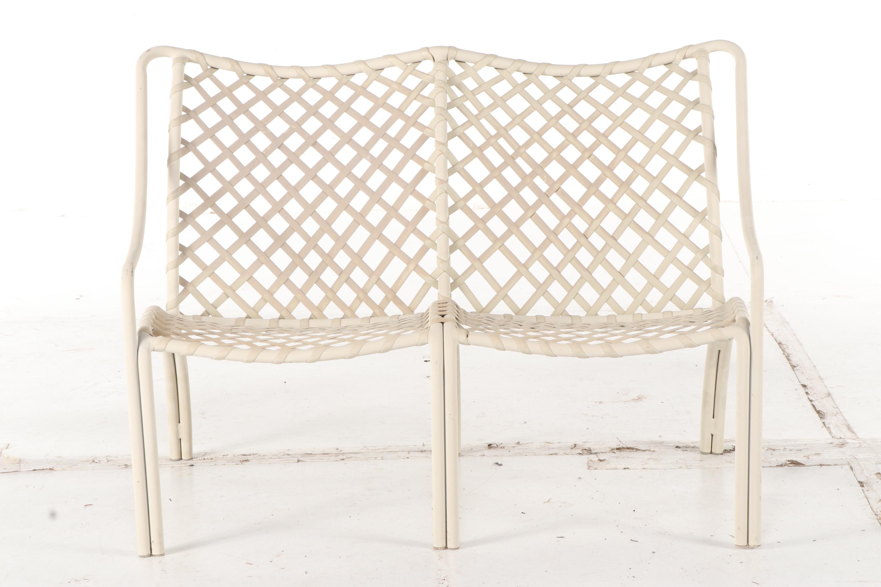 Seven-Piece Brown Jordan Aluminum Patio Seating and Table Group, Mid/Late 20th C