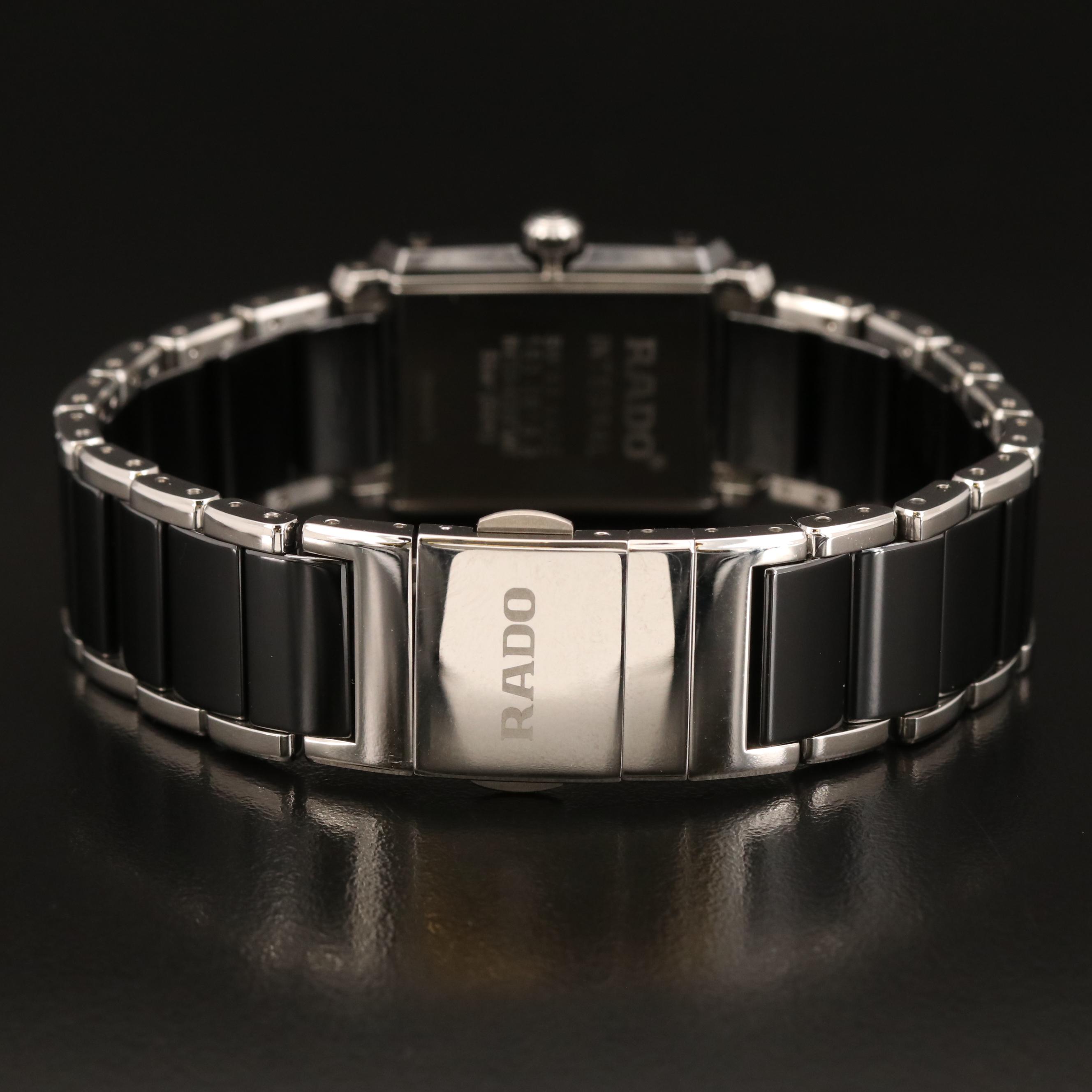 Rado "Integral Jubile" Diamond Dial and Black Ceramic Quartz Watch