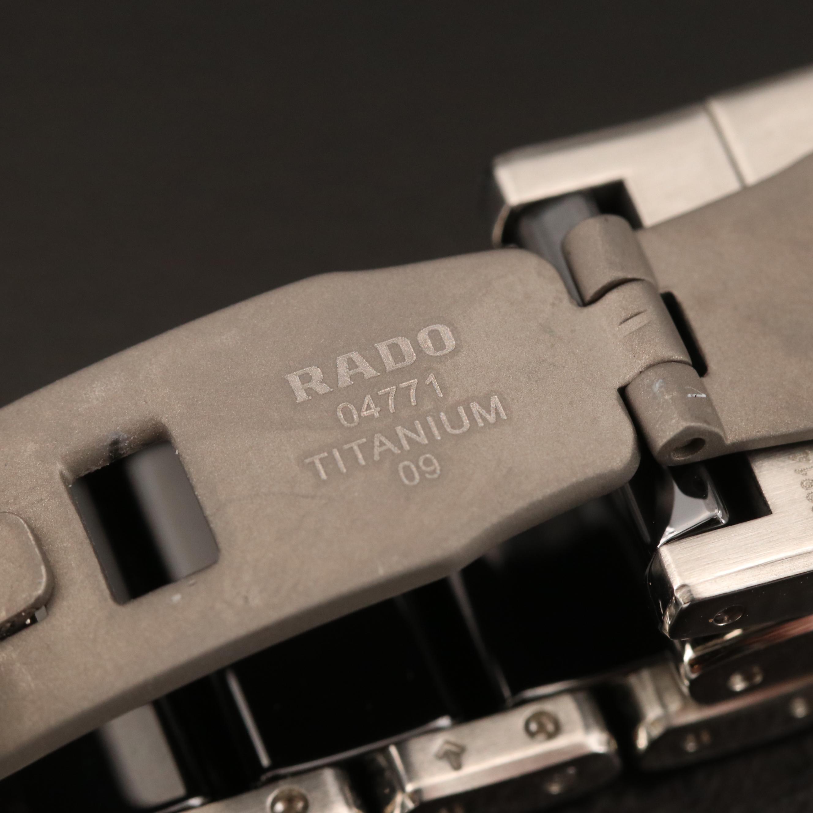 Rado "Integral Jubile" Diamond Dial and Black Ceramic Quartz Watch