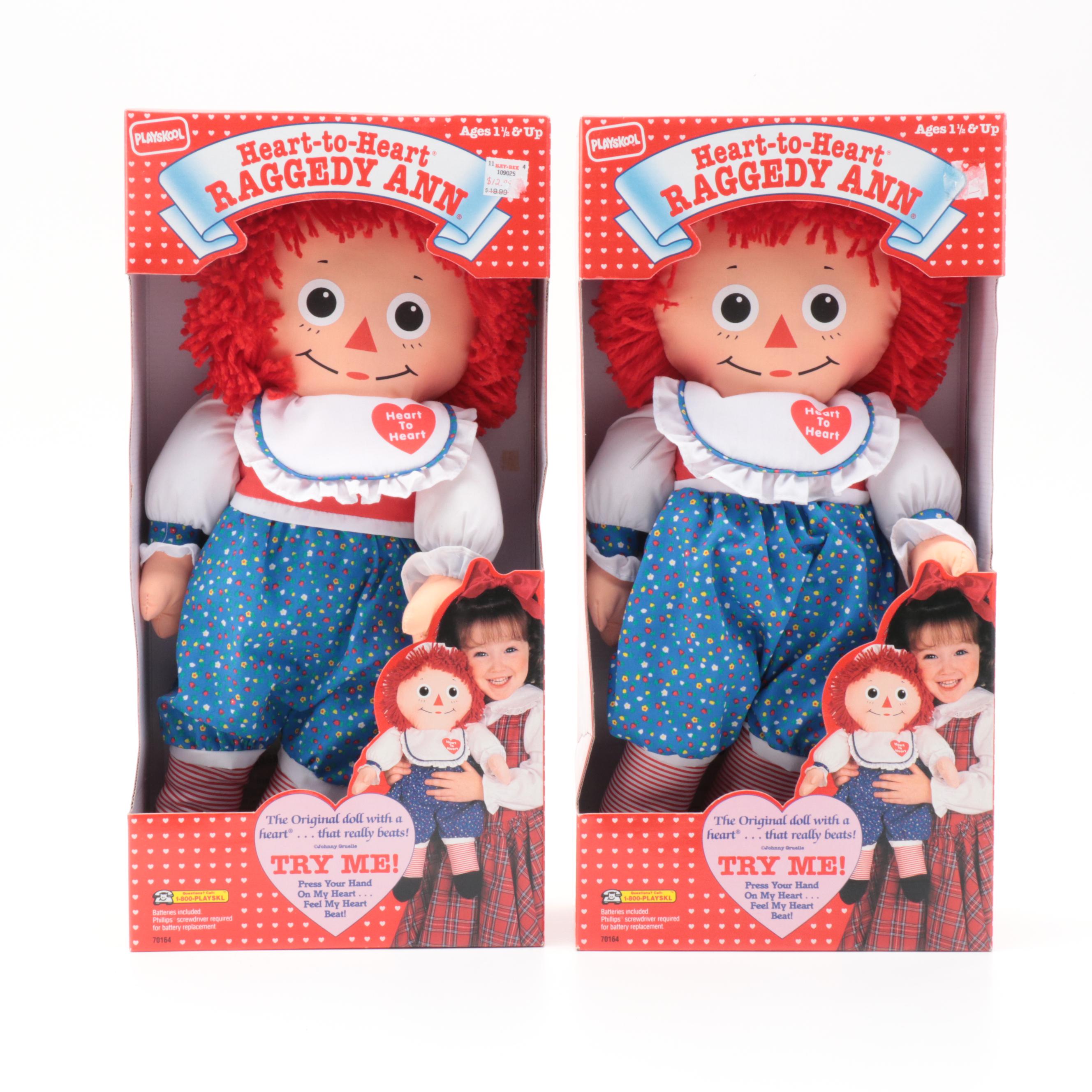 Playskool "Heart-to-Heart" and Other Baby Raggedy Ann and Andy Dolls