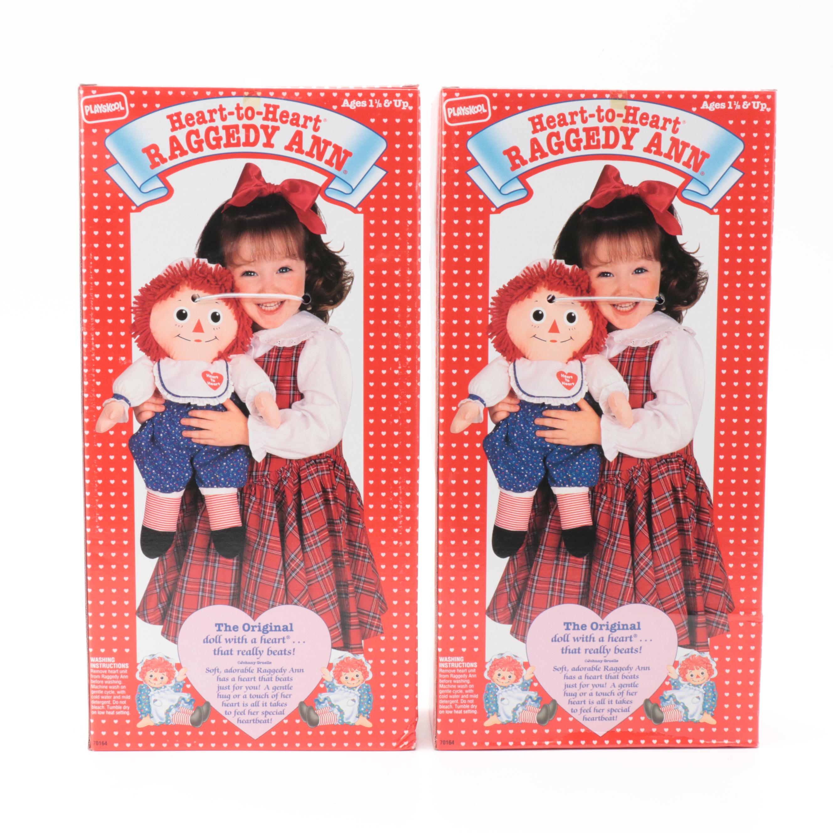 Playskool "Heart-to-Heart" and Other Baby Raggedy Ann and Andy Dolls