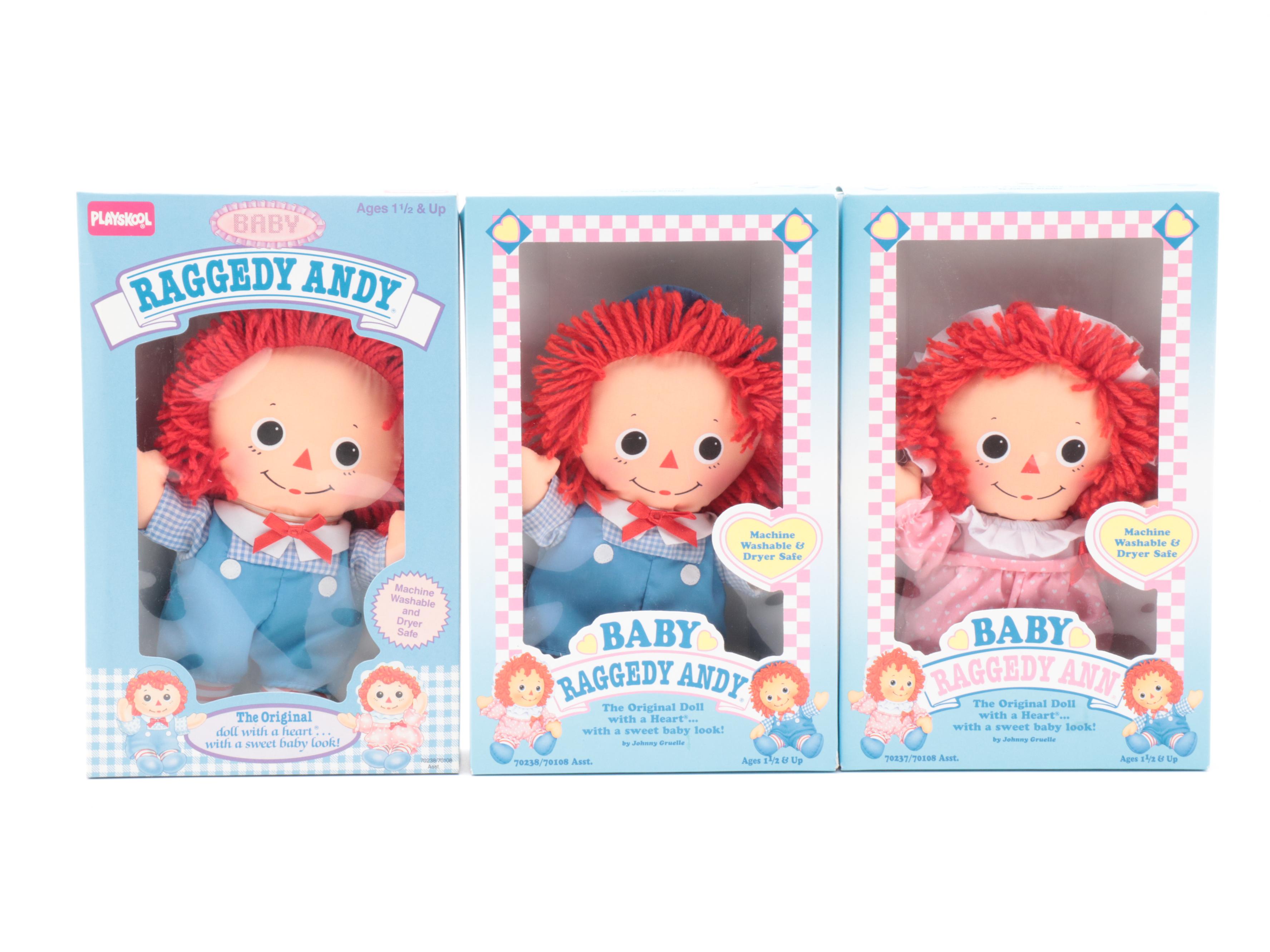 Playskool "Heart-to-Heart" and Other Baby Raggedy Ann and Andy Dolls