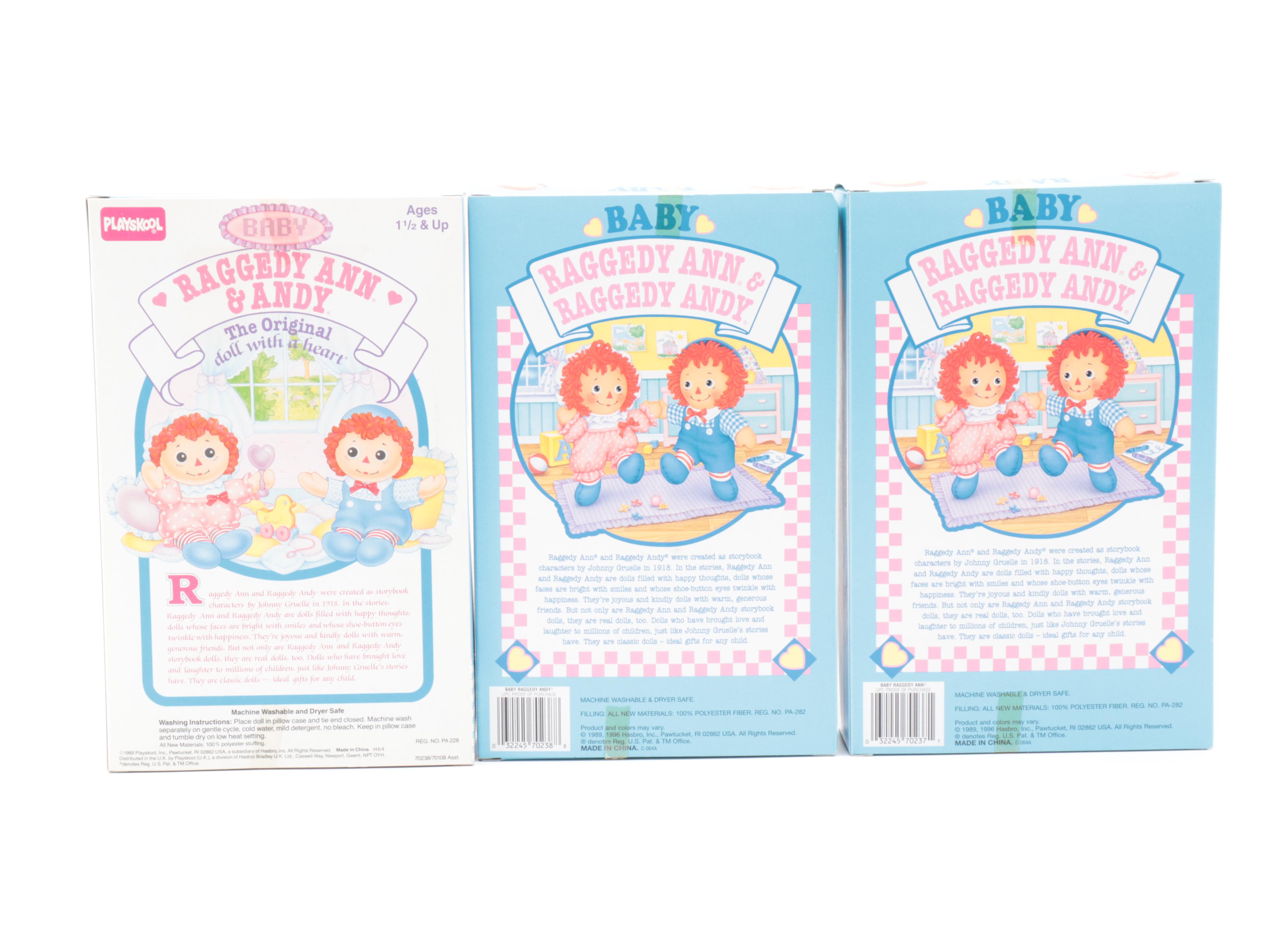 Playskool "Heart-to-Heart" and Other Baby Raggedy Ann and Andy Dolls