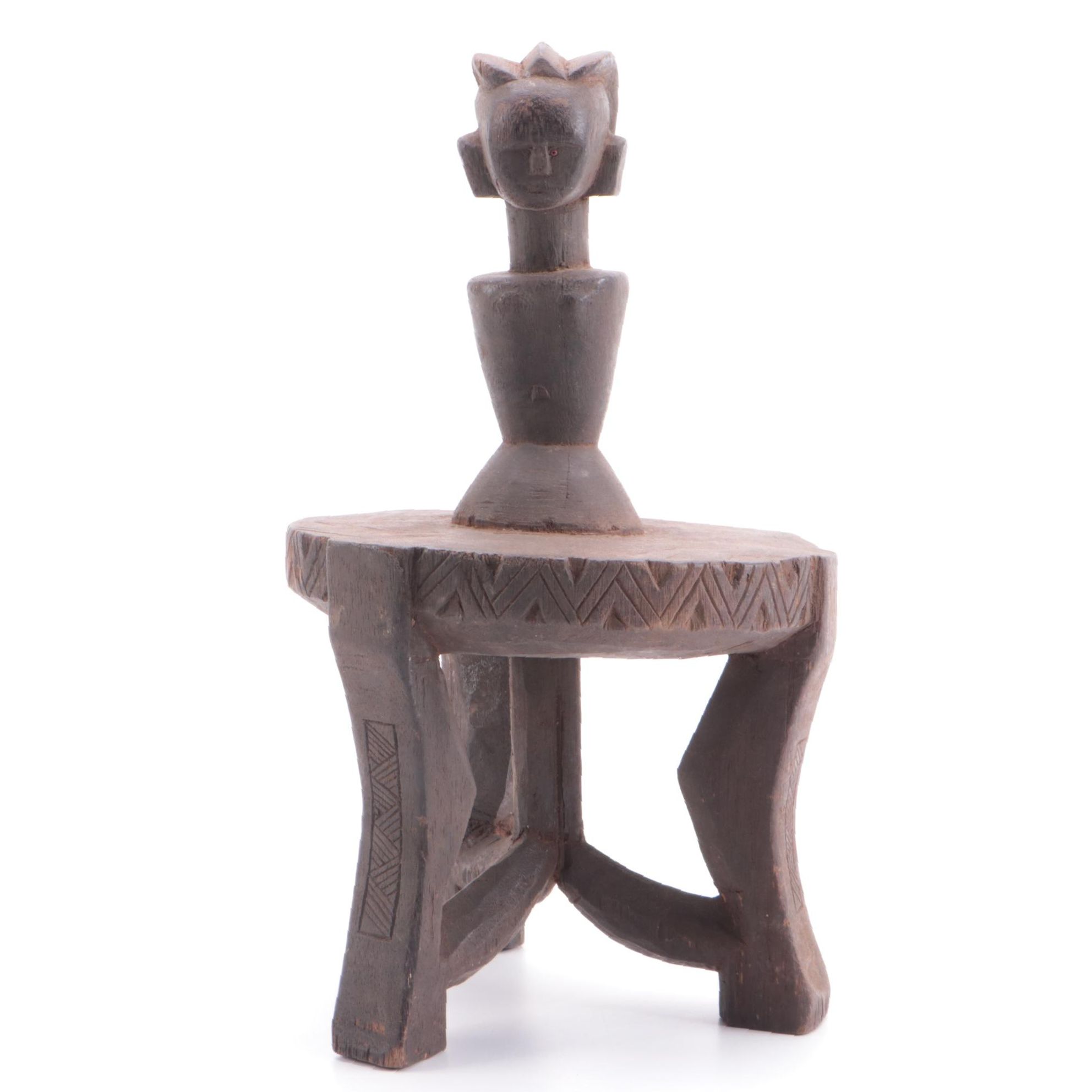 Zaramo-Kwere Style "Mwana Hiti" Figure and Stand, East Africa