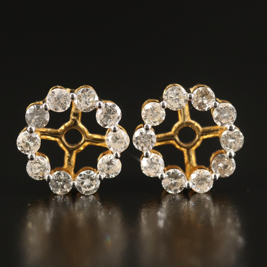 10K 1.64 CTW Diamond Earring Jackets