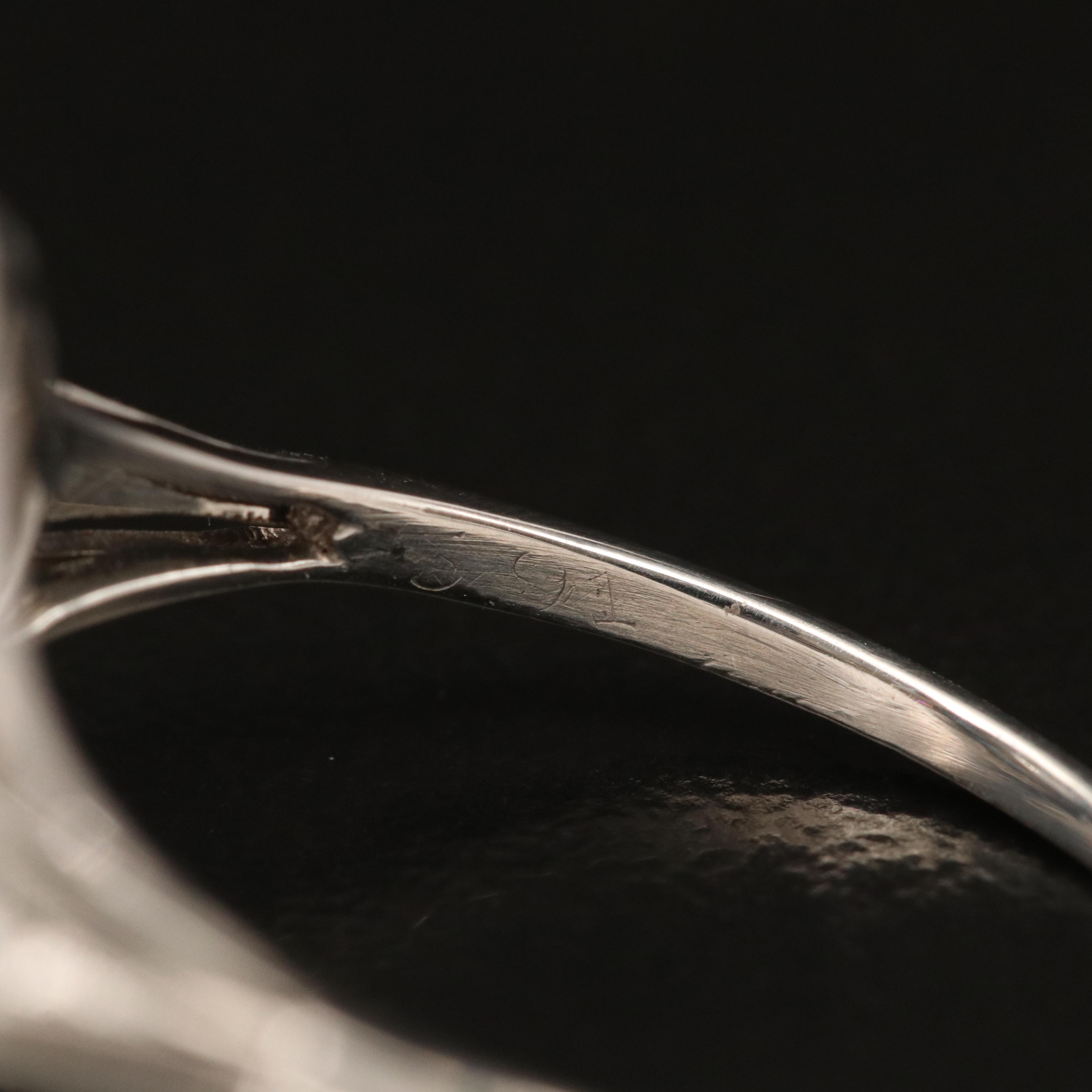 Art Deco Platinum 2.00 CTW Diamond and Sapphire Halo Ring