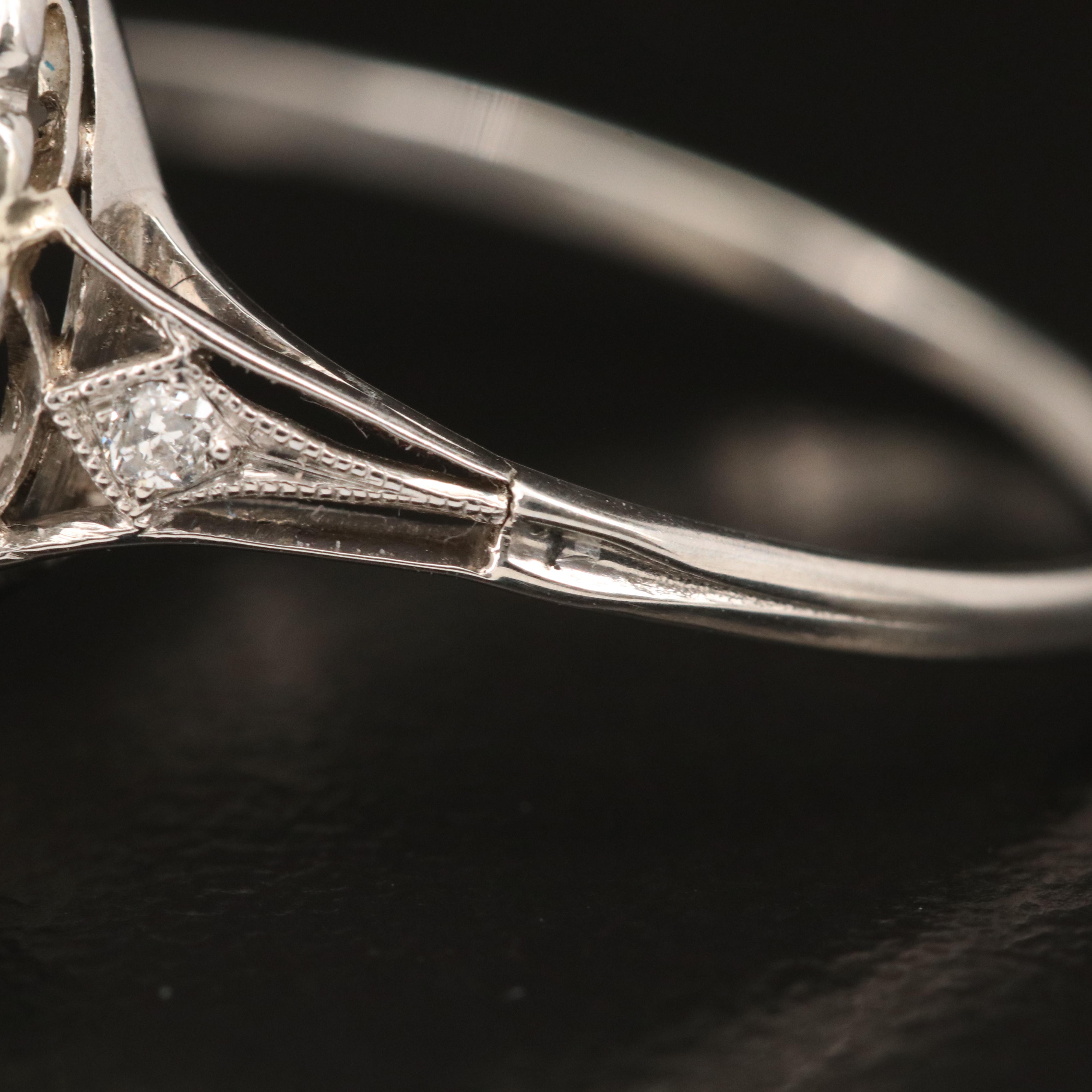 Art Deco Platinum 2.00 CTW Diamond and Sapphire Halo Ring