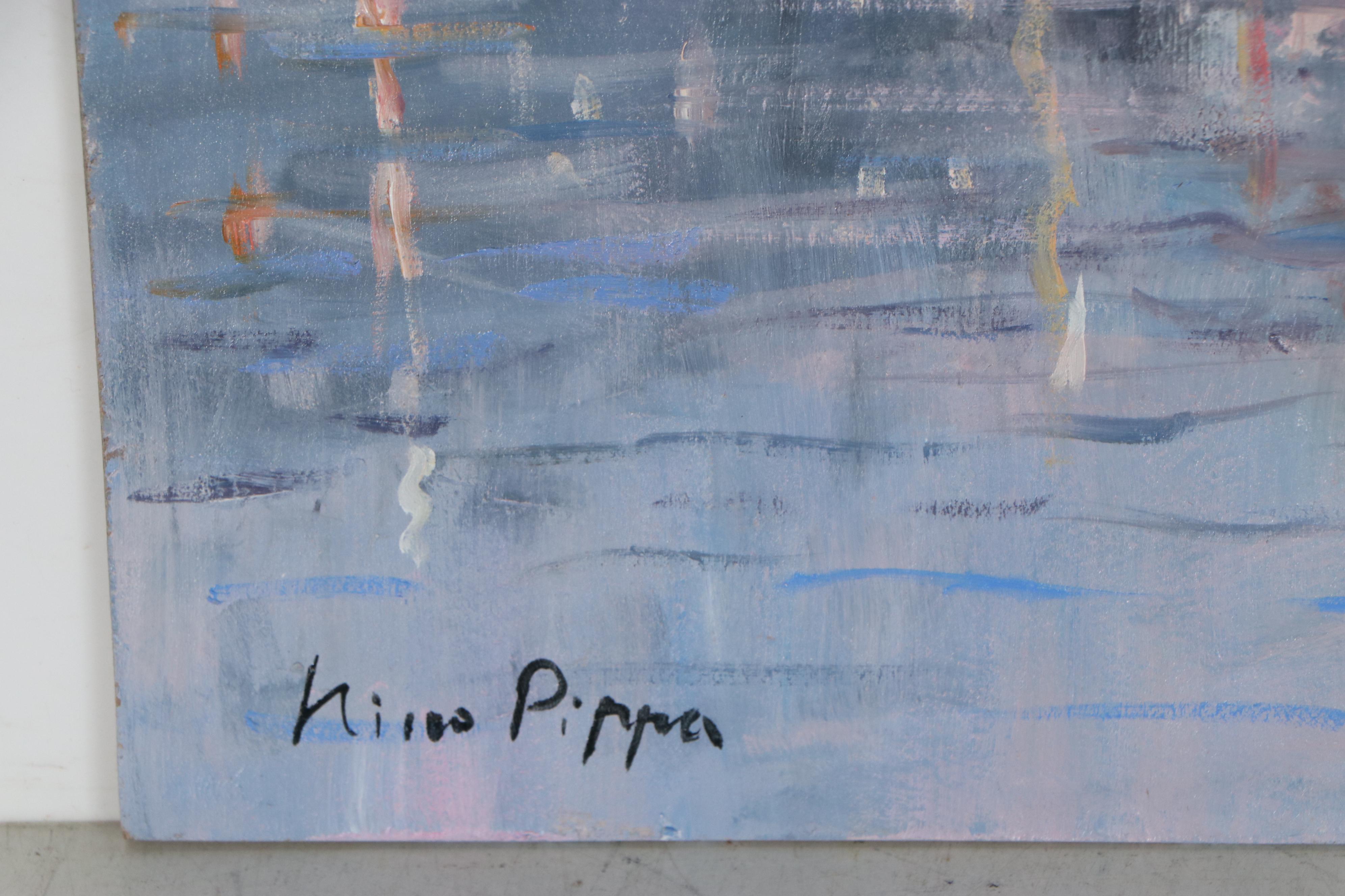 Nino Pippa Oil Painting "Normandy- Honfleur Mid-Summer," 2009