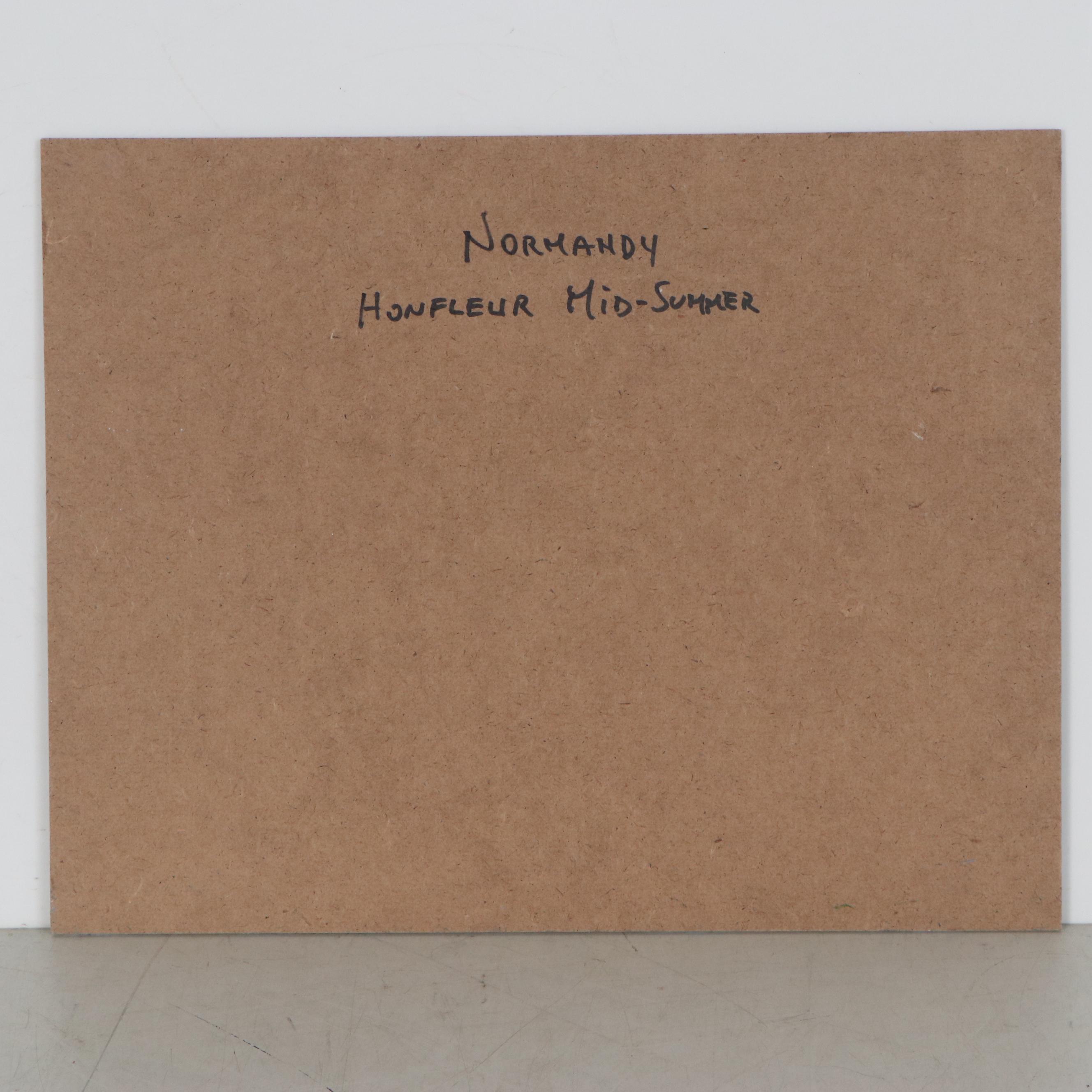 Nino Pippa Oil Painting "Normandy- Honfleur Mid-Summer," 2009