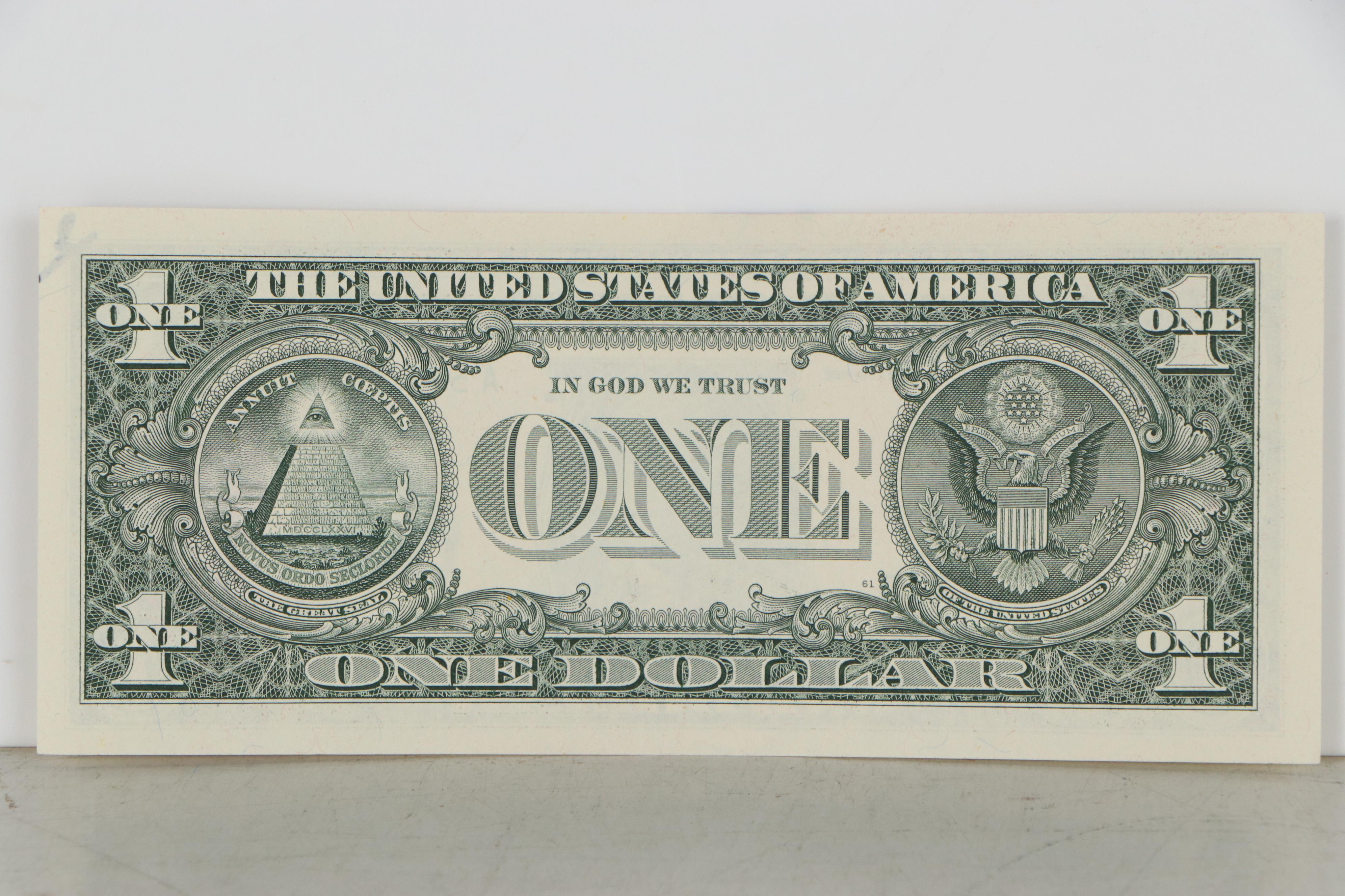 Death NYC Mixed Media Louis Vuitton and Anime Dollar Bill, 2020