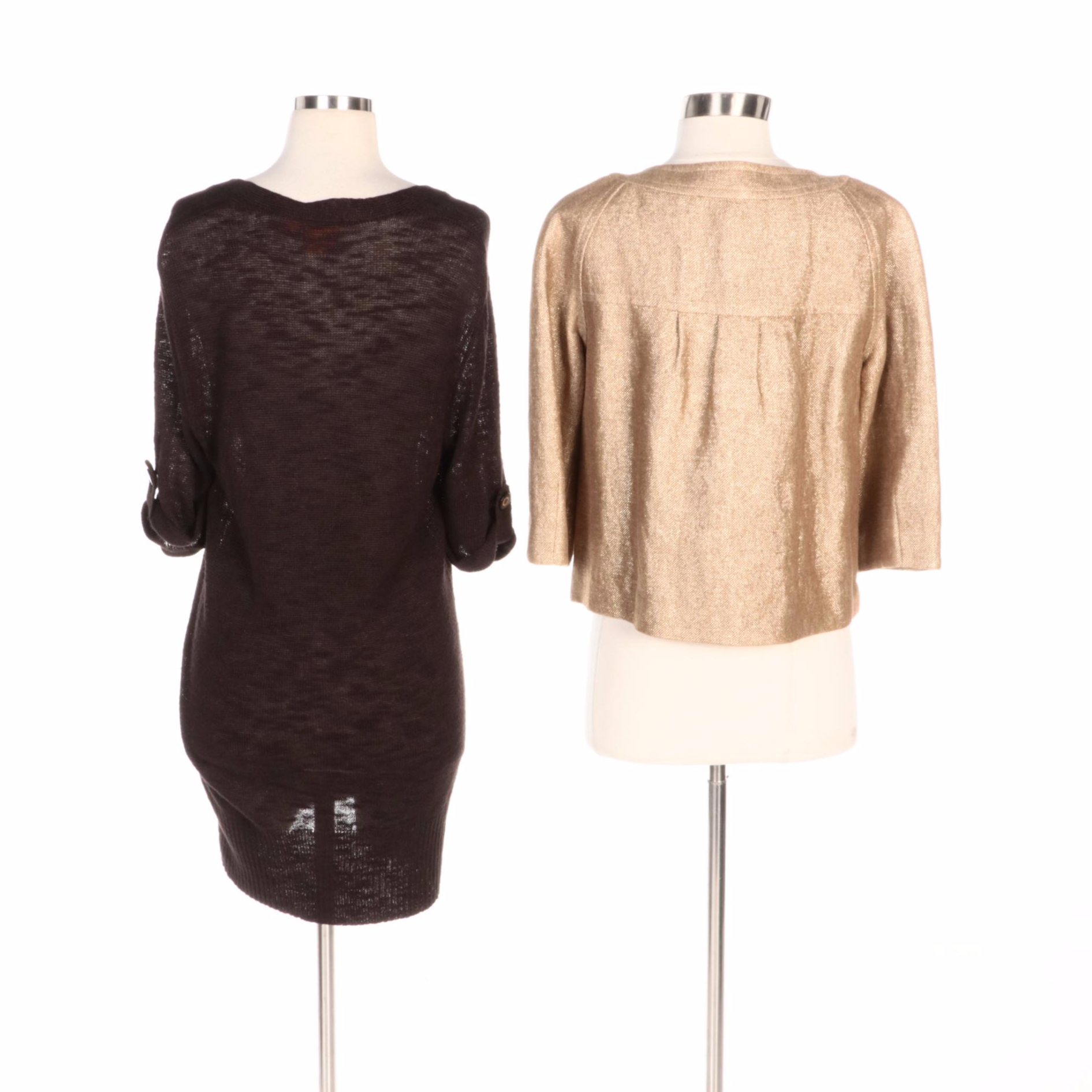 Tory Burch Knit Cardigan and MICHAEL Michael Kors Metallic Jacket