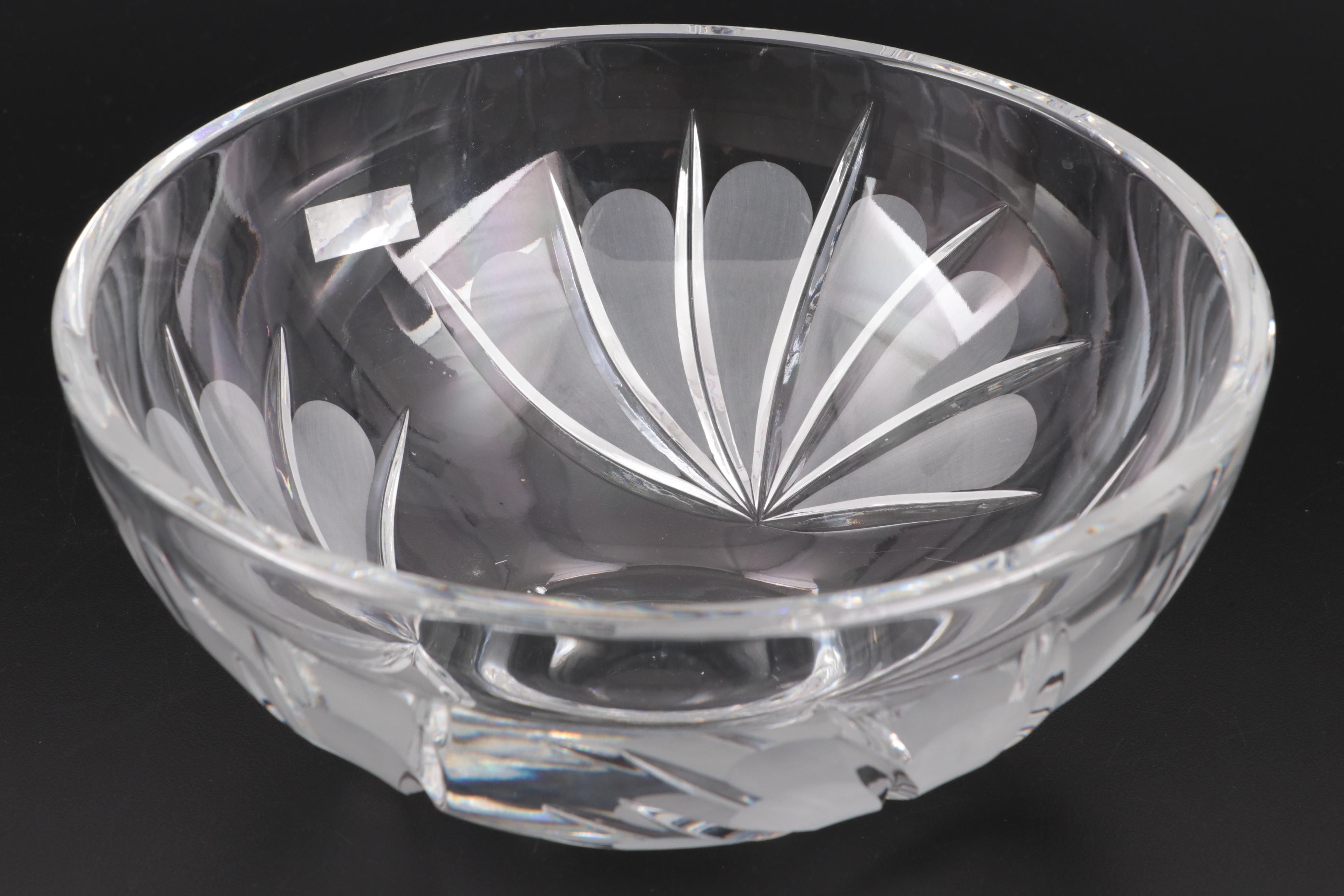 Marquis by Waterford "Coventry" Crystal Bowl with Lenox Glass Bud Vase