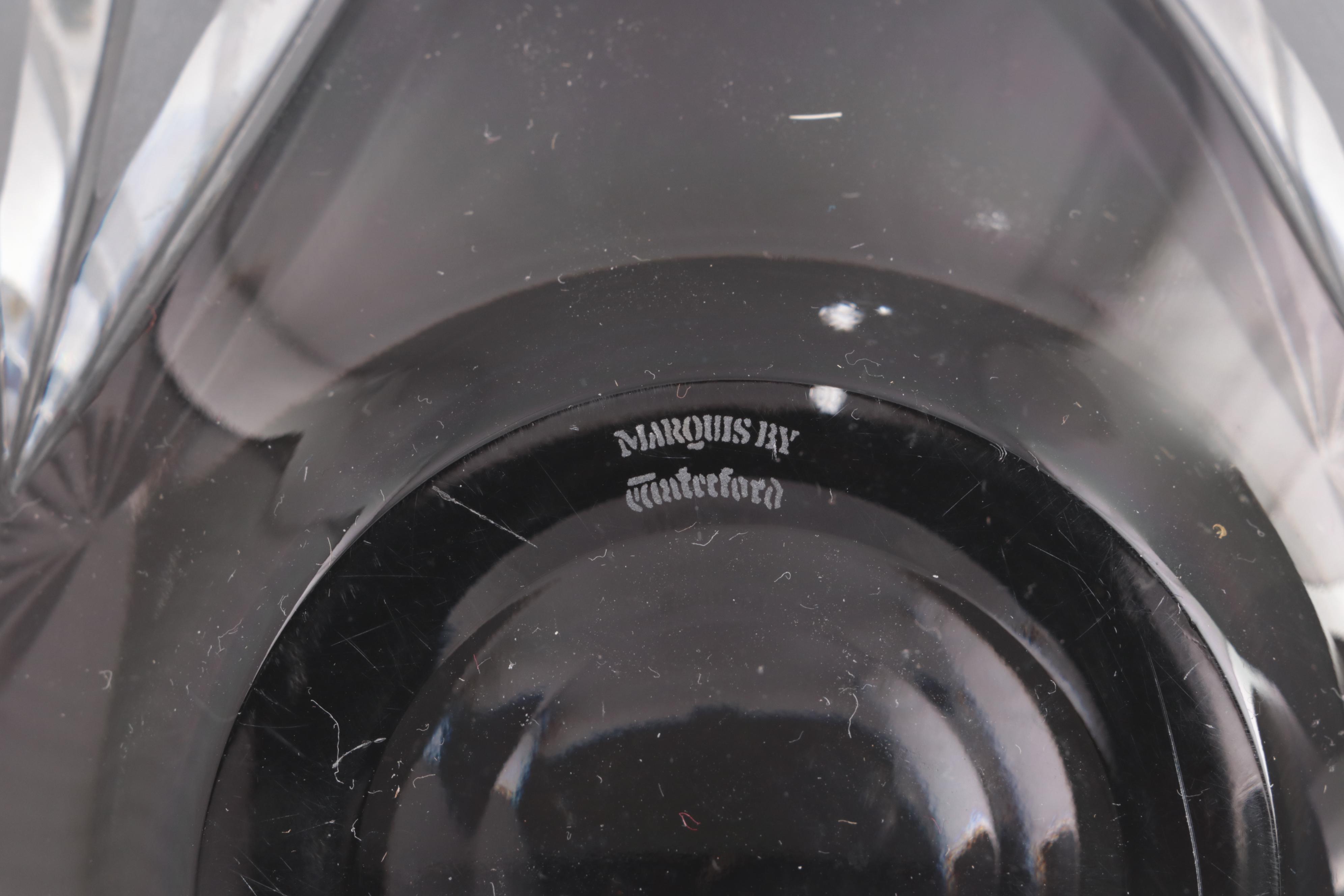 Marquis by Waterford "Coventry" Crystal Bowl with Lenox Glass Bud Vase