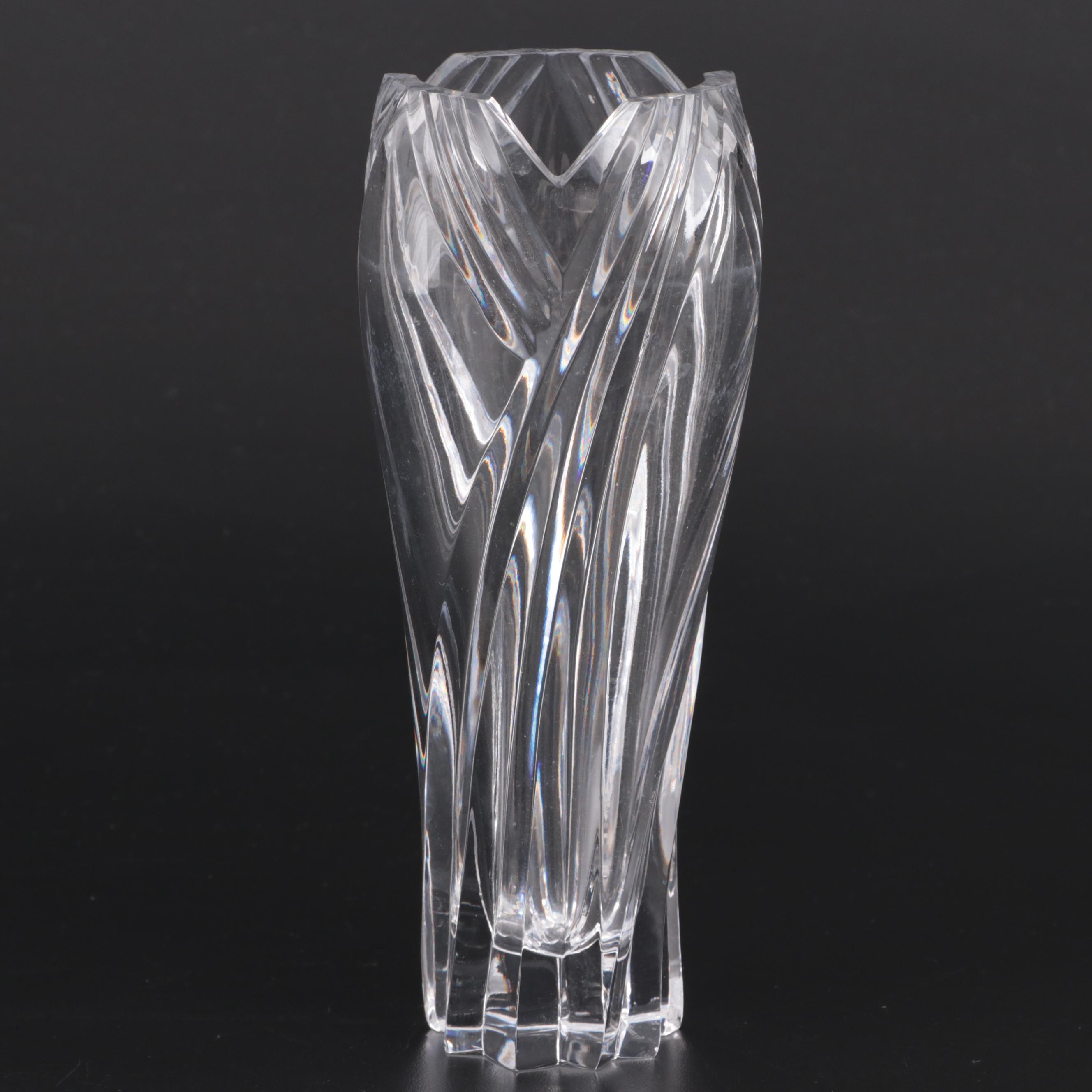 Marquis by Waterford "Coventry" Crystal Bowl with Lenox Glass Bud Vase