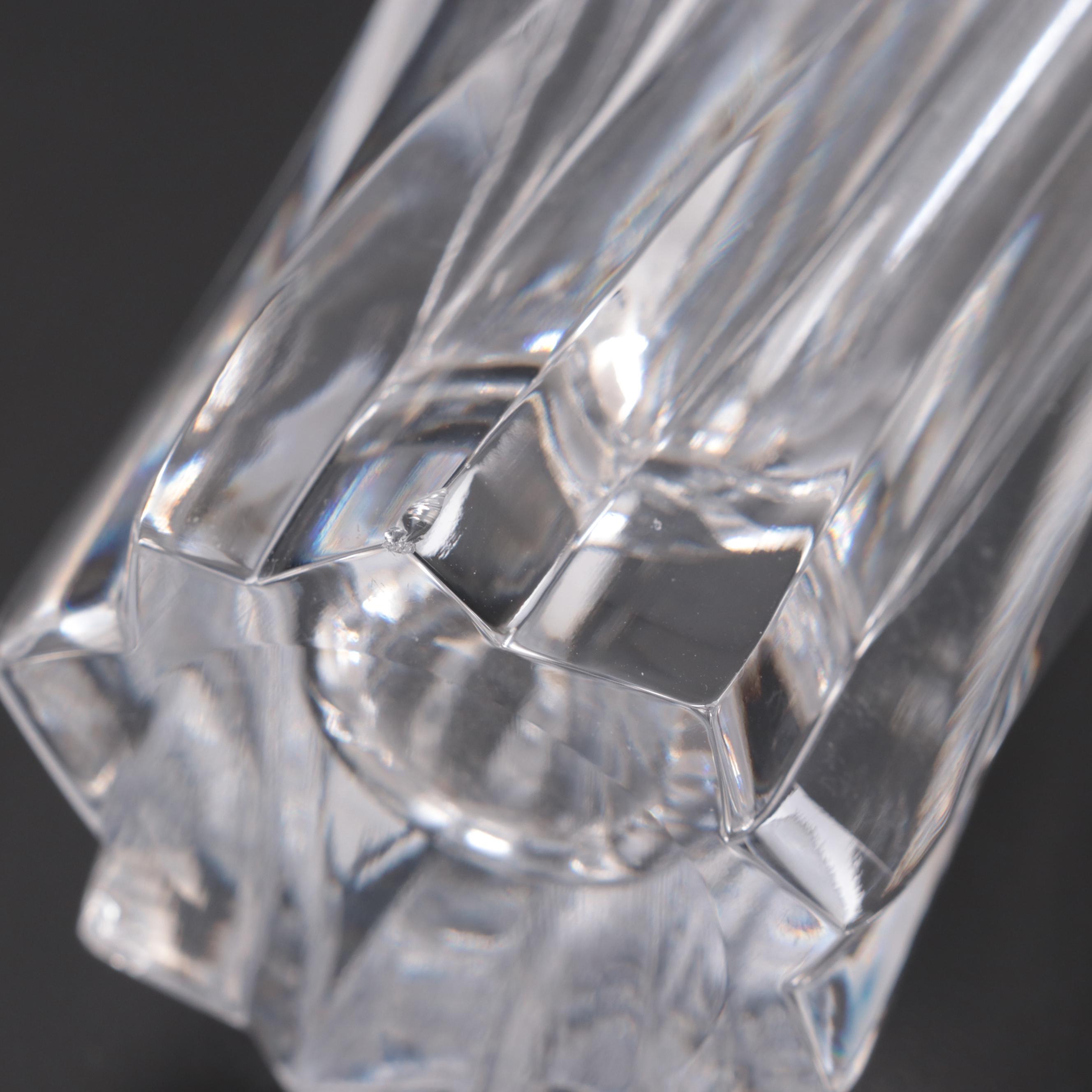 Marquis by Waterford "Coventry" Crystal Bowl with Lenox Glass Bud Vase