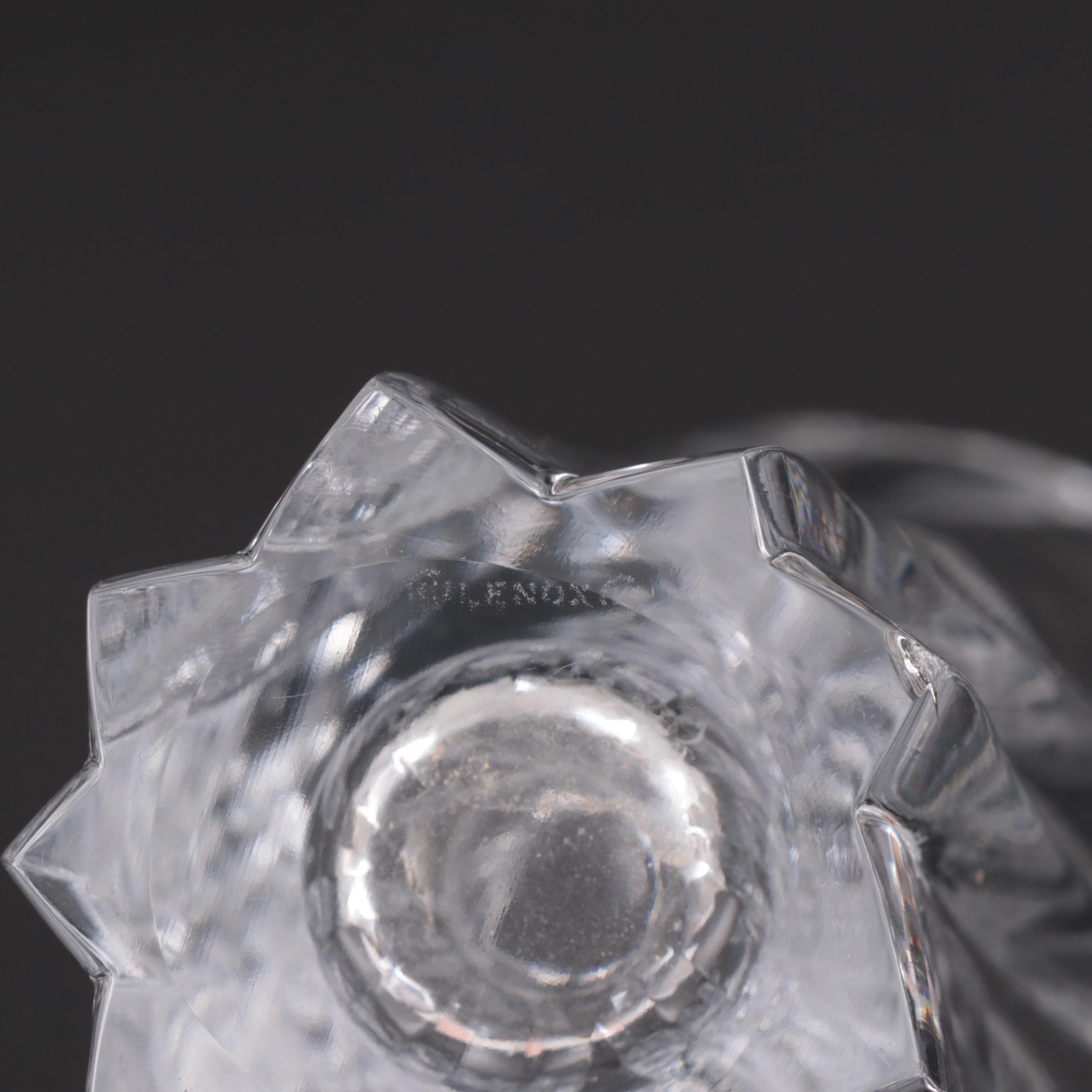 Marquis by Waterford "Coventry" Crystal Bowl with Lenox Glass Bud Vase