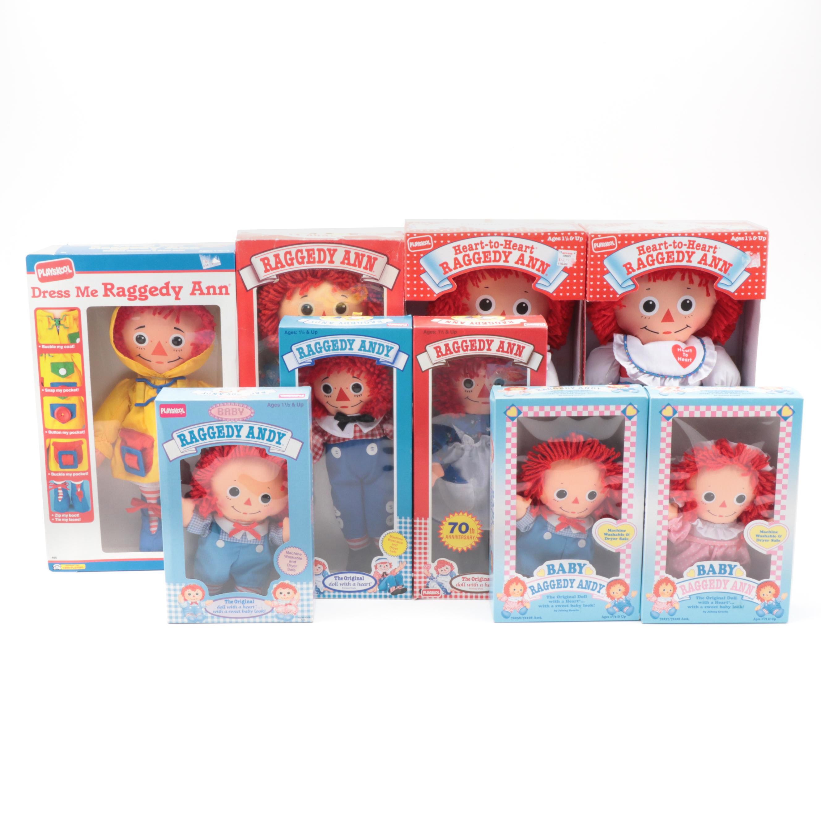Playskool "Heart-to-Heart" and Other Baby Raggedy Ann and Andy Dolls