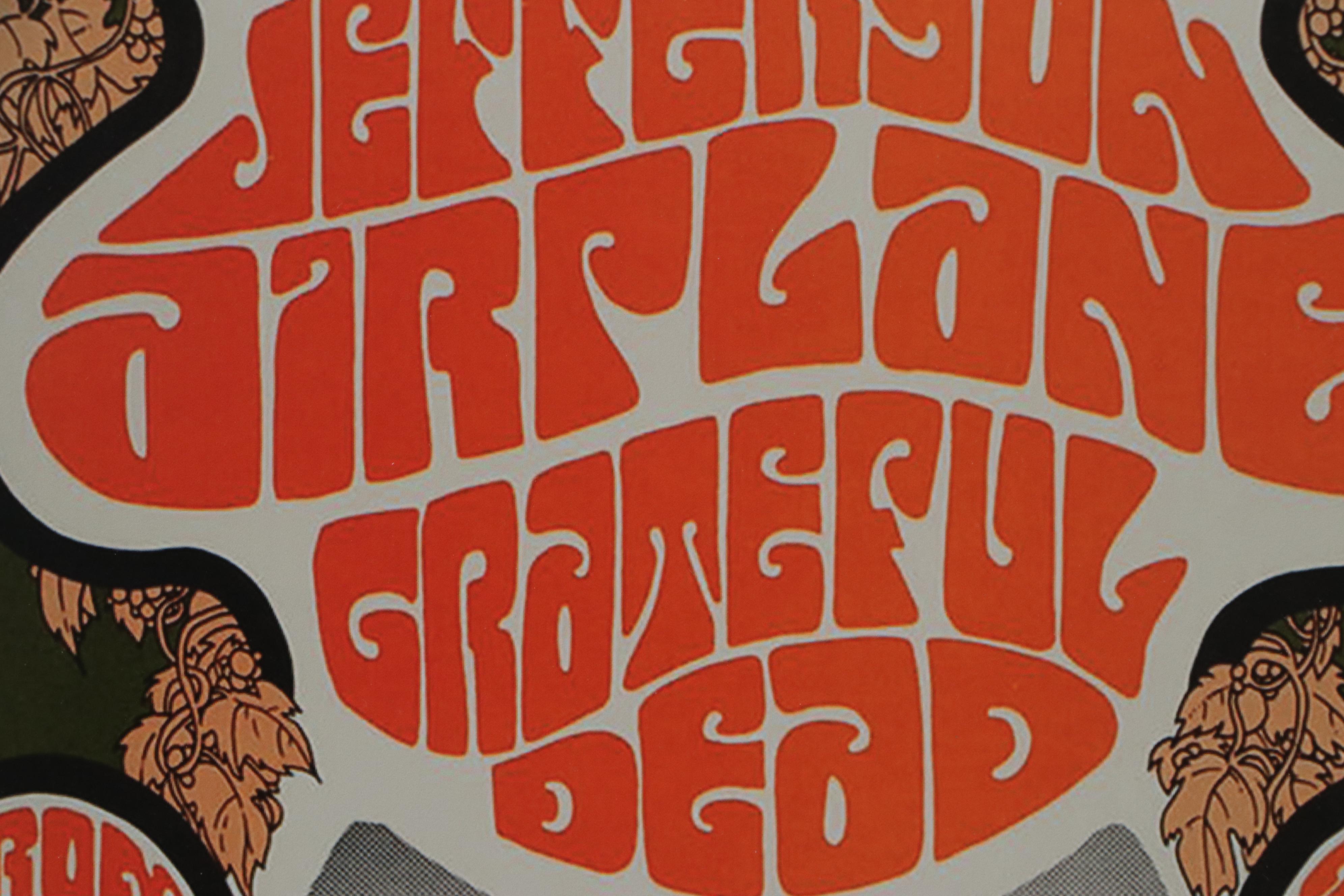 Jefferson Airplane and Grateful Dead Reproduction Toronto Concert Poster