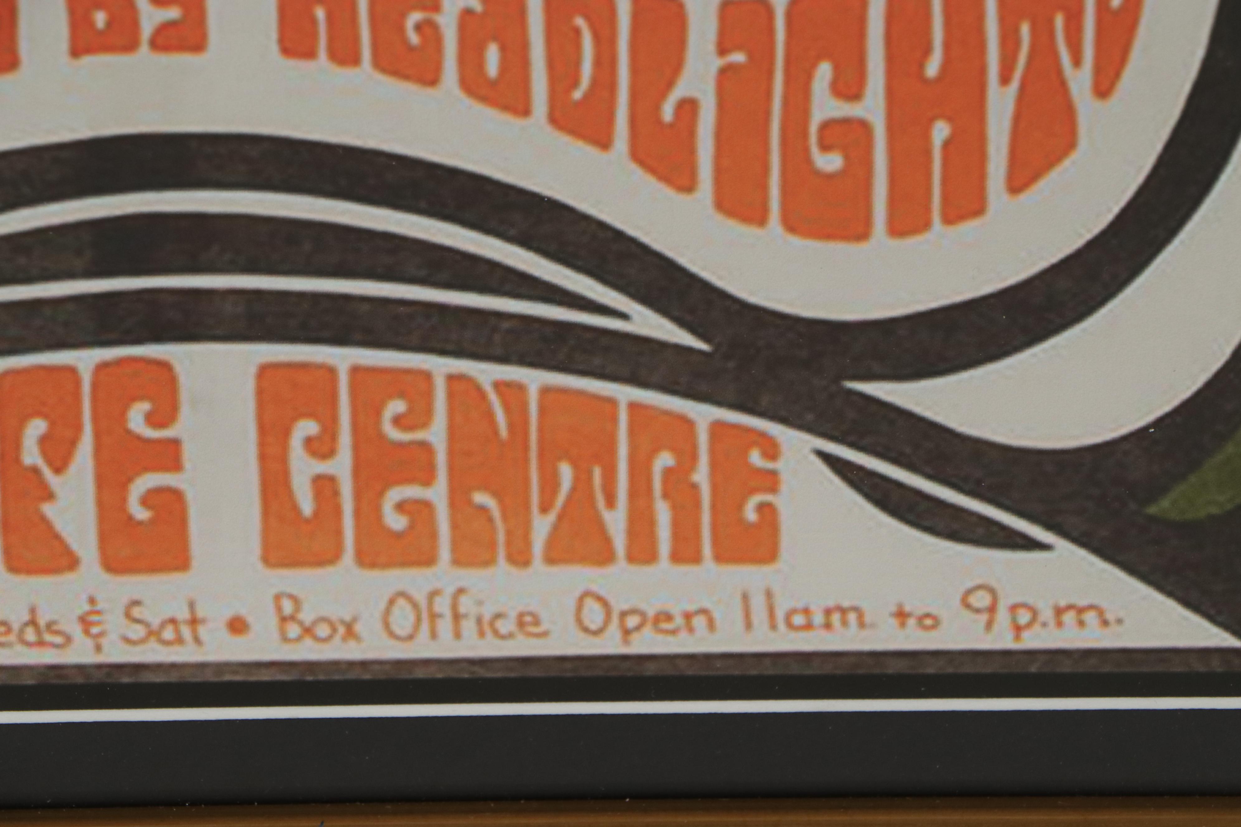 Jefferson Airplane and Grateful Dead Reproduction Toronto Concert Poster