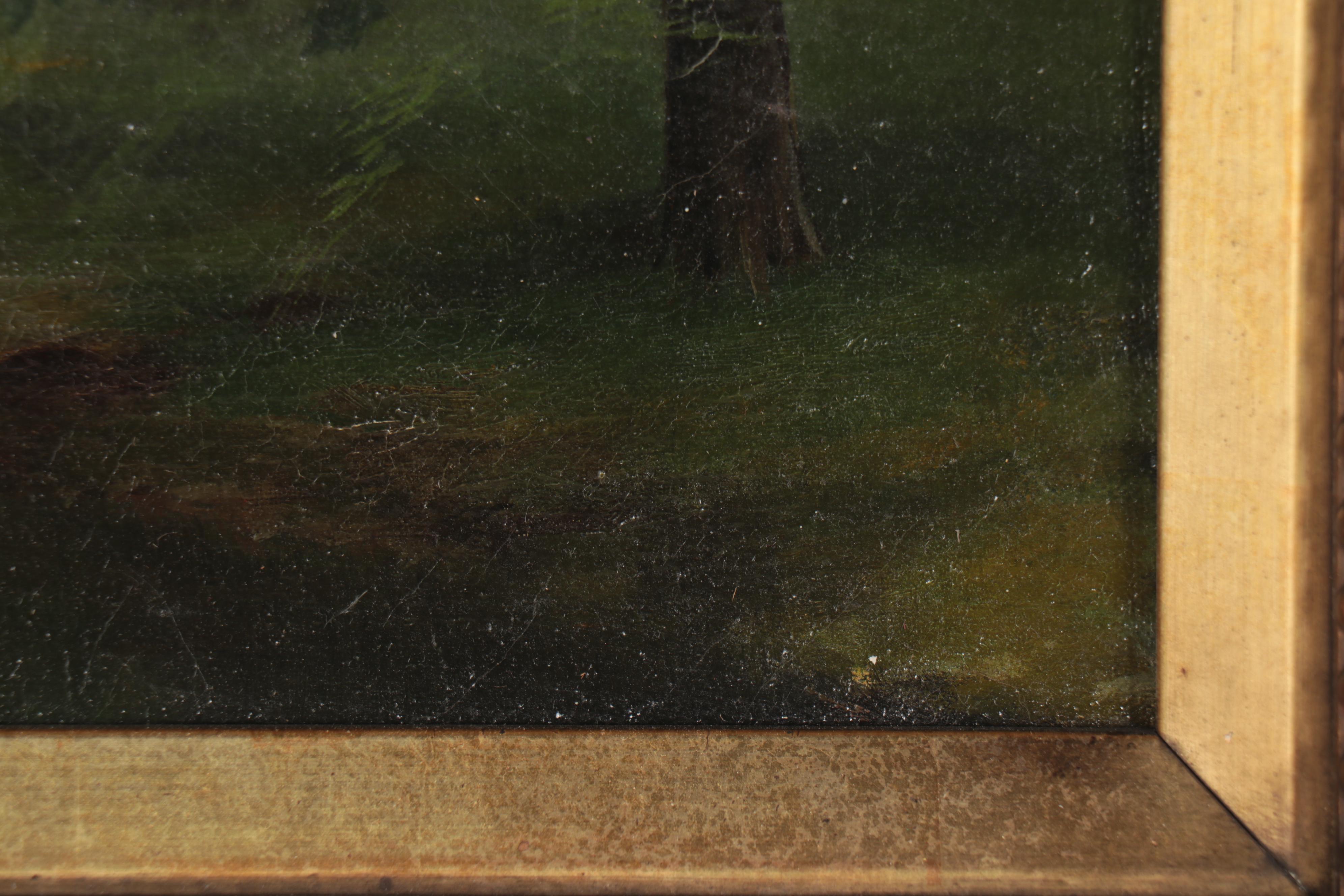 Hudson River School Style Landscape Oil Painting, 1899