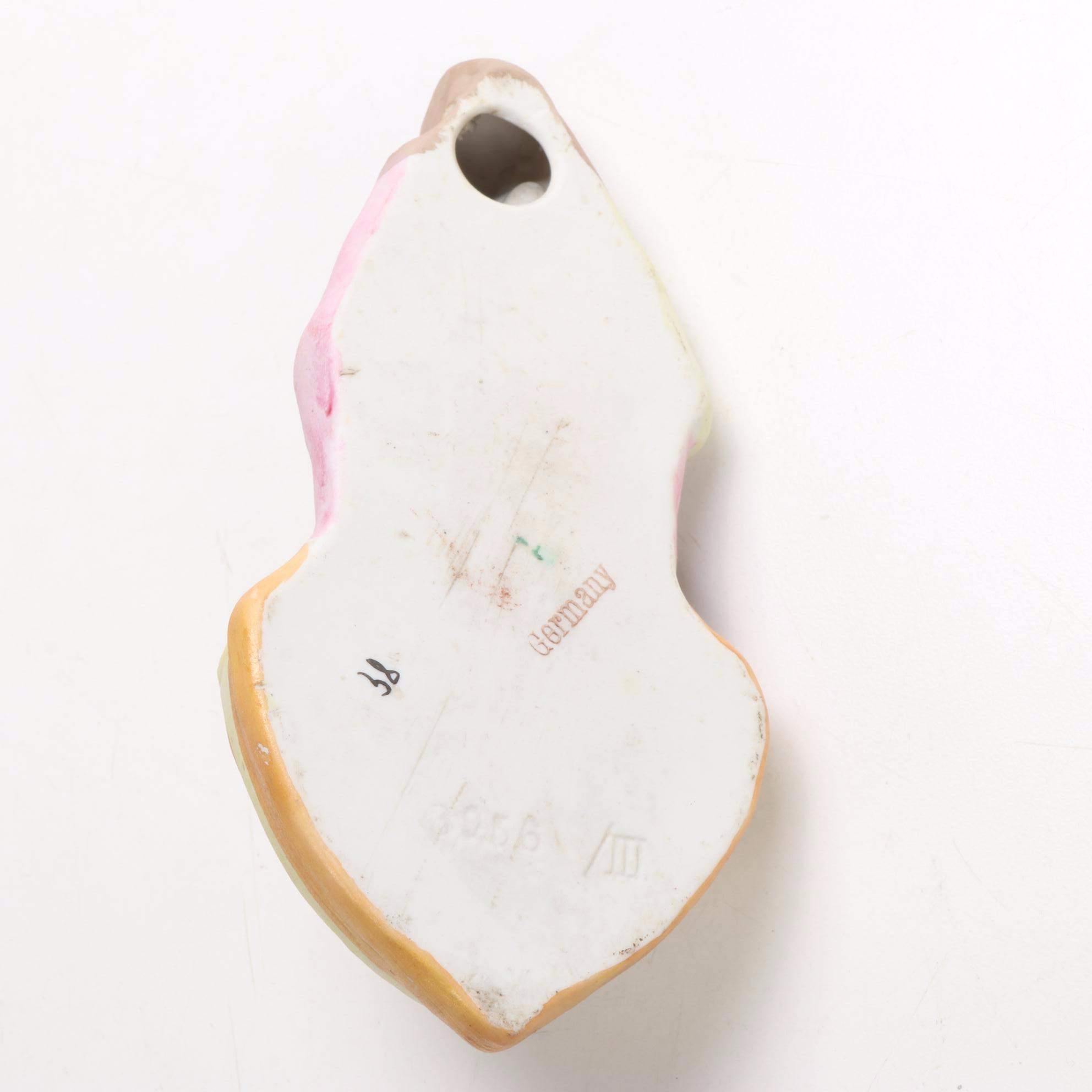 Wooden Crucifix, Porcelain Holy Water Font, and Other Religious Artifacts