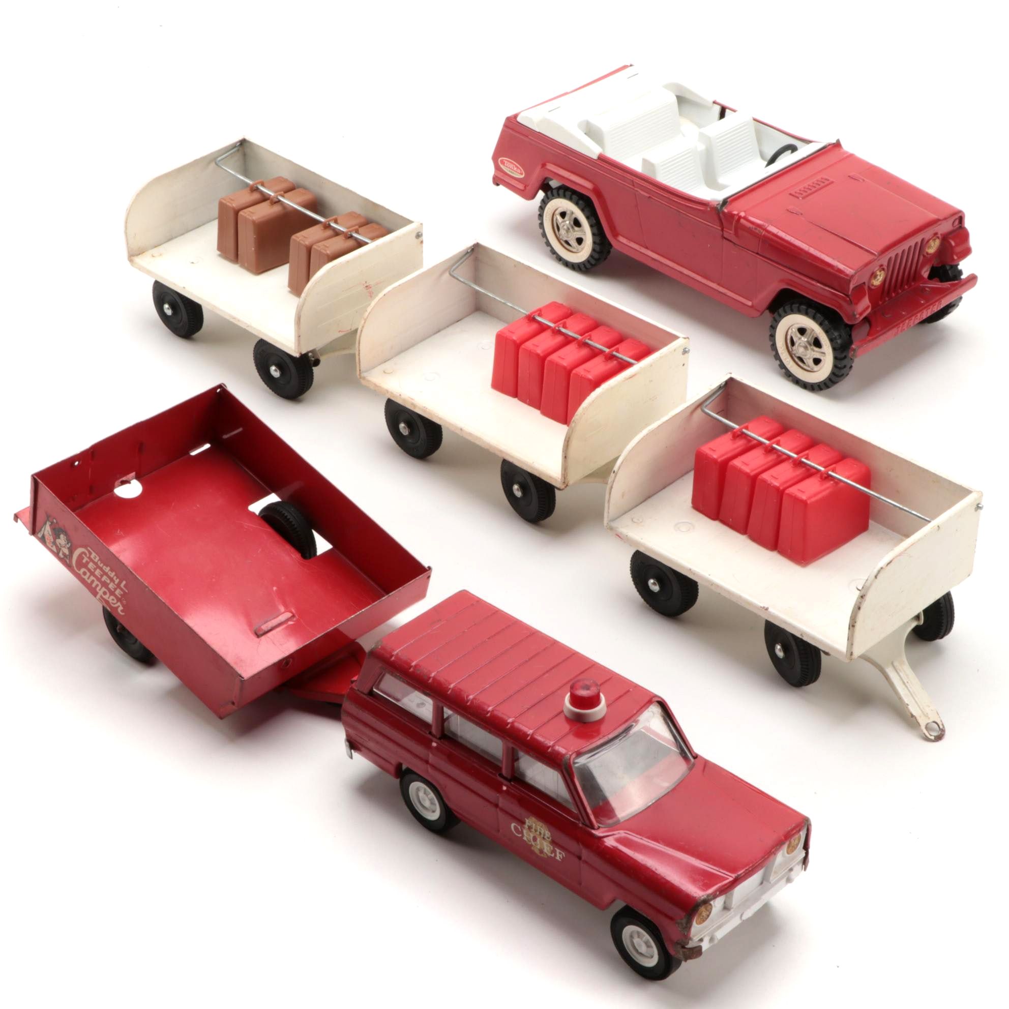 Tonka Pressed Steel Jeepster and Other Vehicles