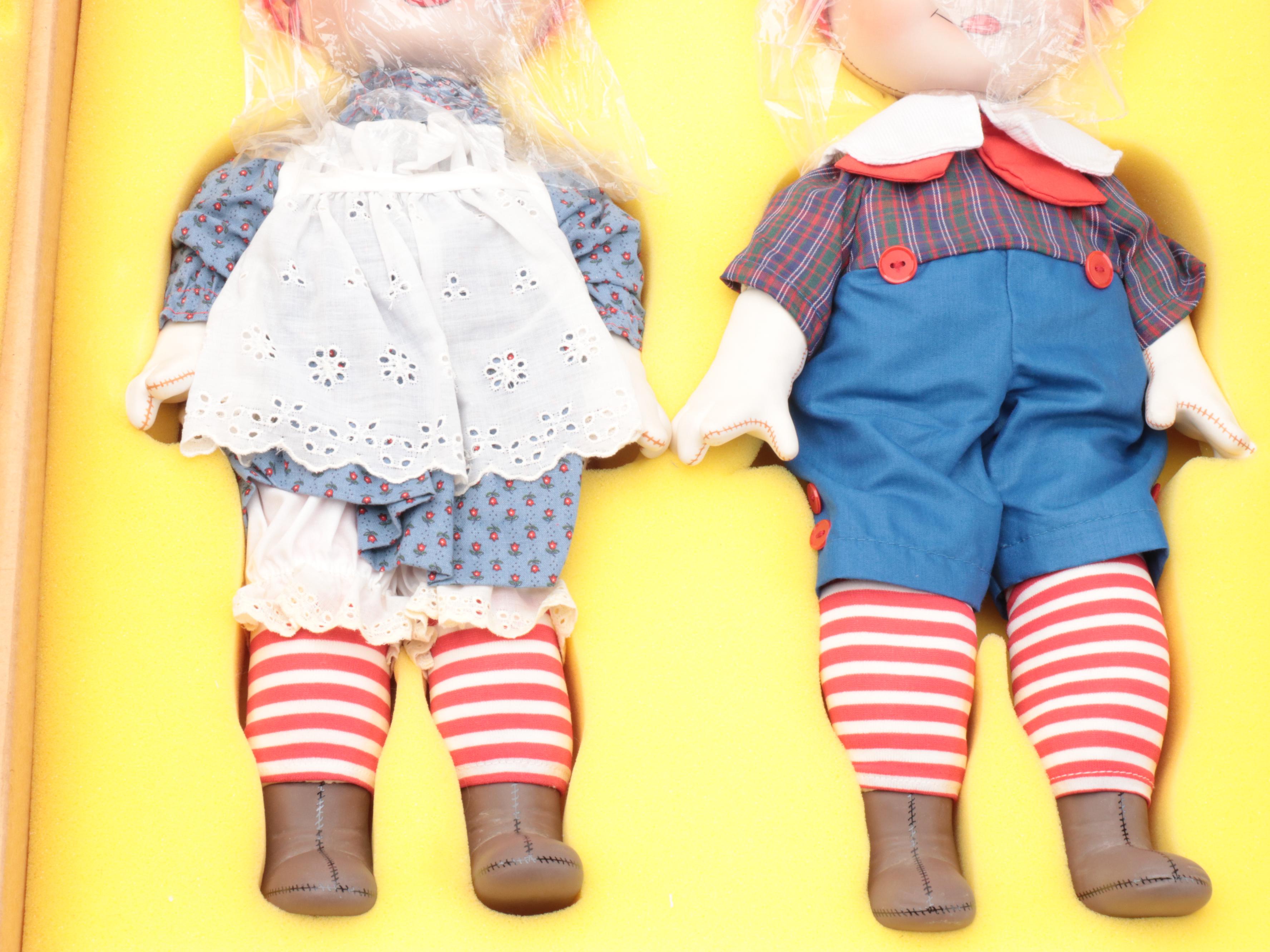 The Danbury Mint "Christmas with Raggedy Ann & Andy" Dolls and More