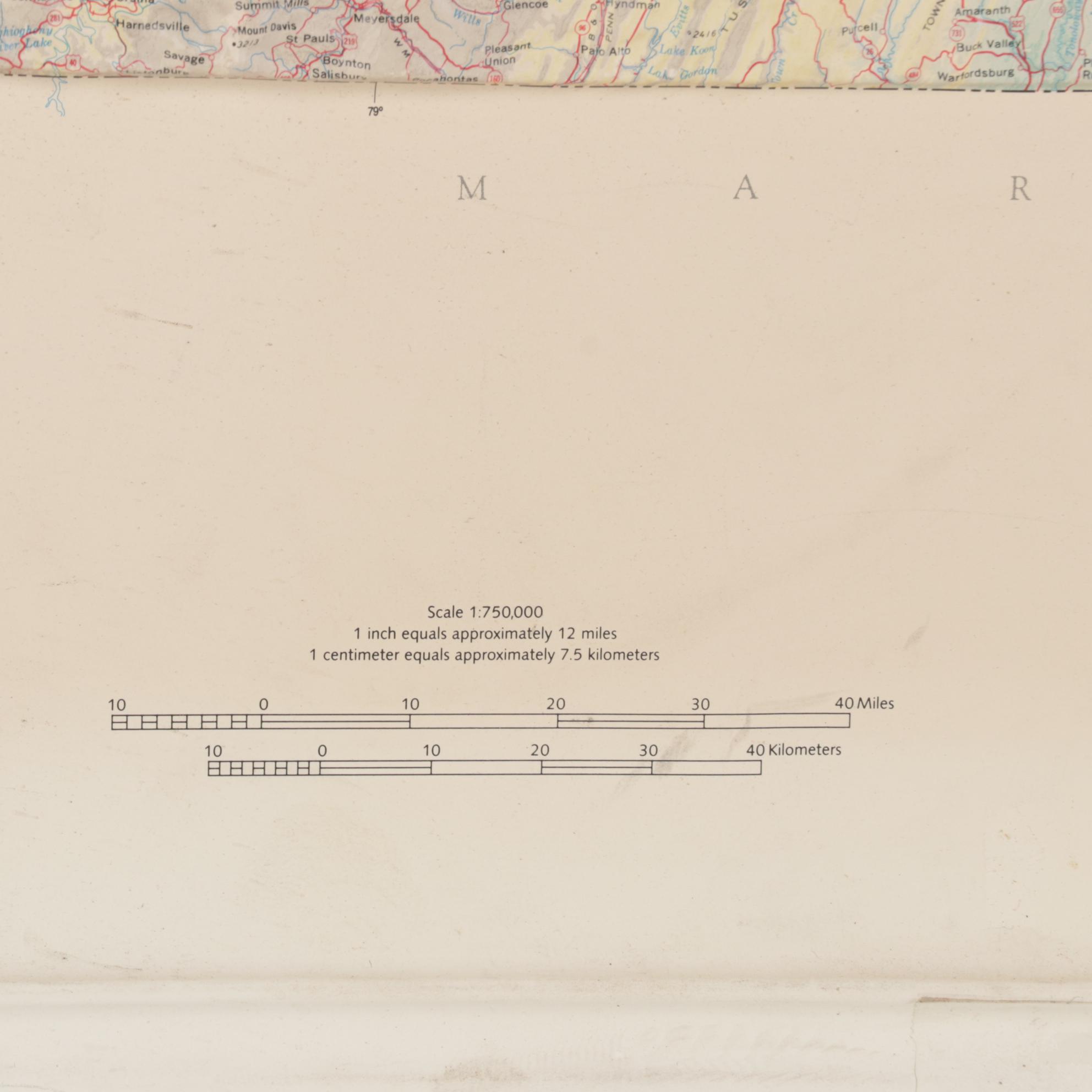 Hubbard Scientific Raised Relief Map "Pennsylvania & New Jersey, 1994