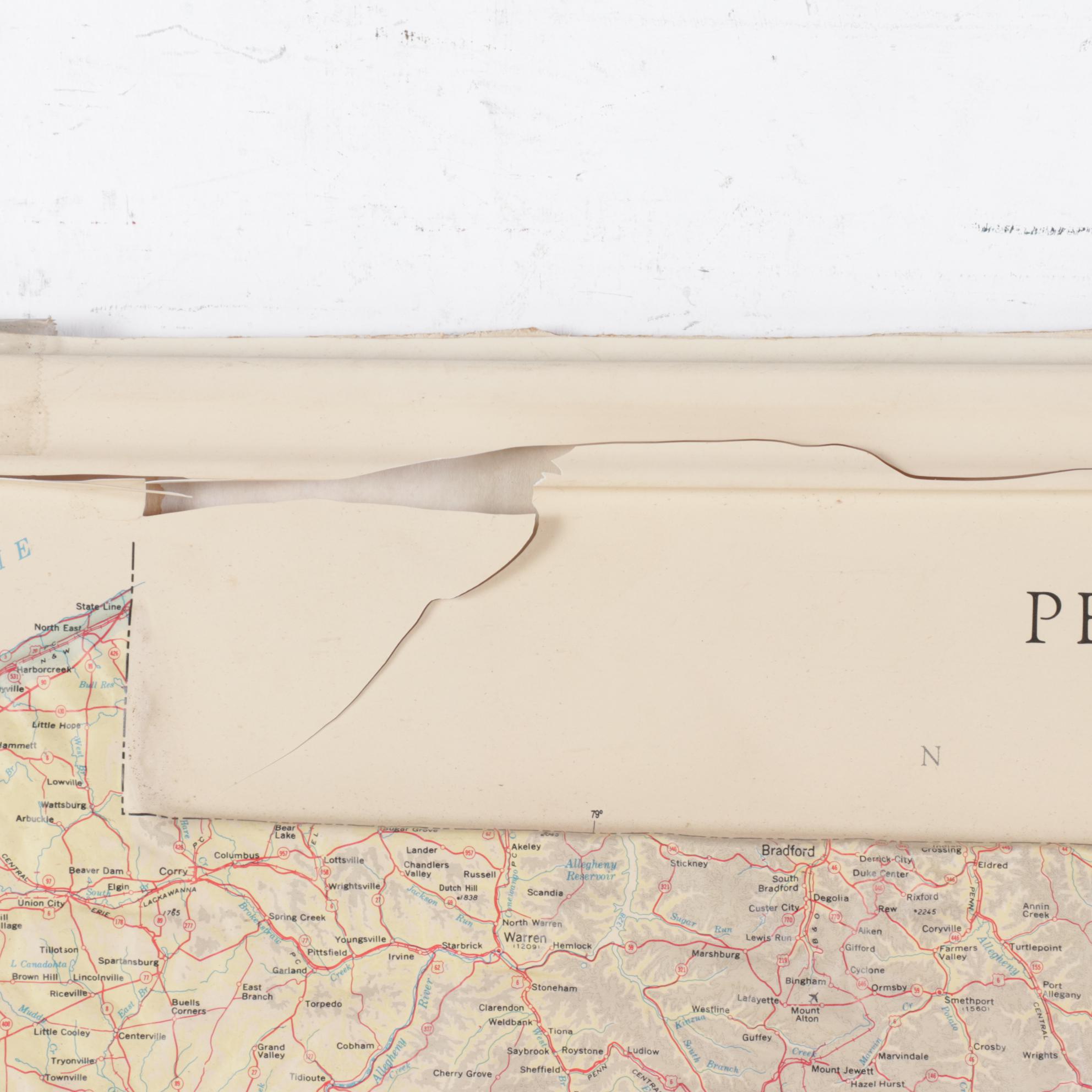 Hubbard Scientific Raised Relief Map "Pennsylvania & New Jersey, 1994