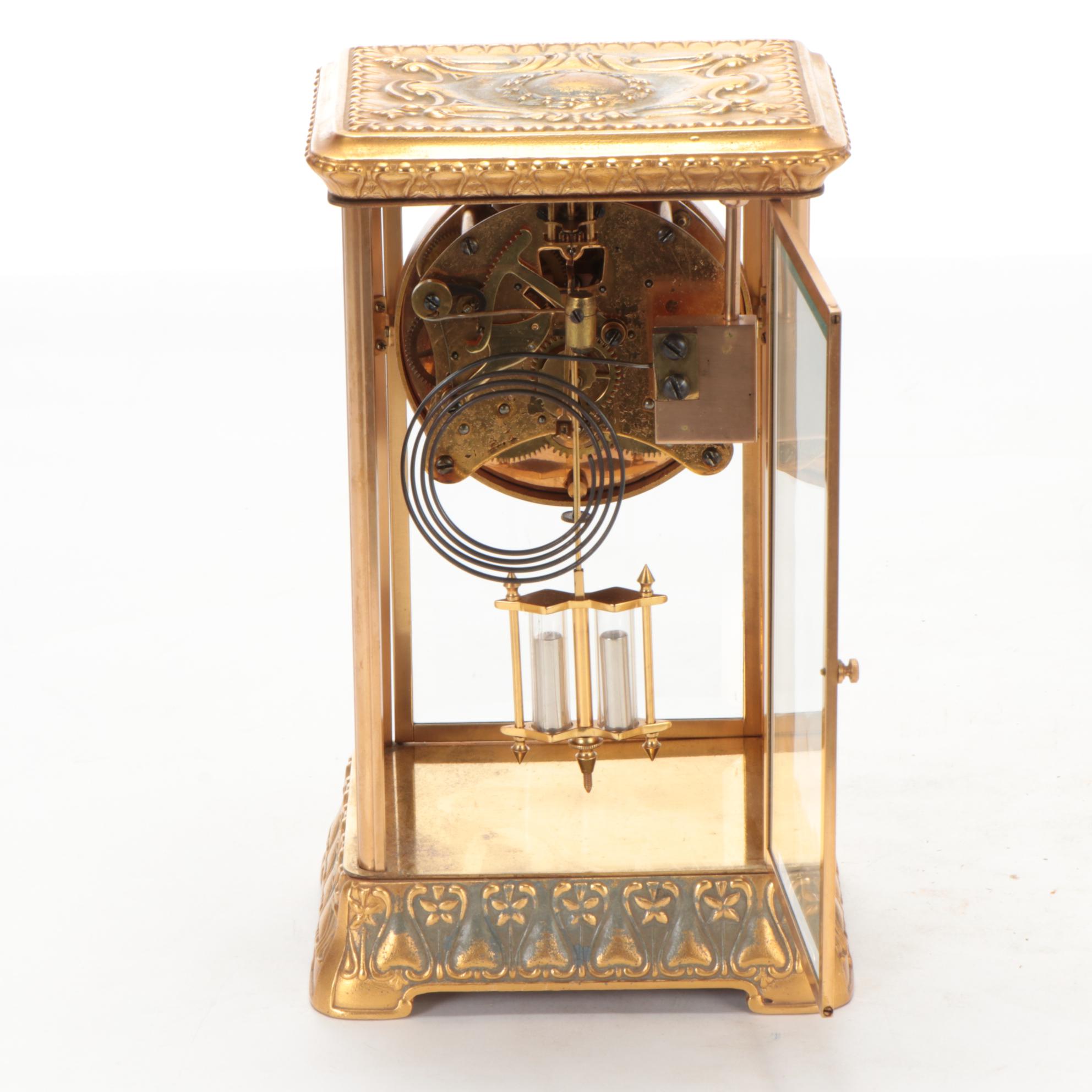 Waterbury Clock Co. Brass Mantel Clock,  Early 20th Century