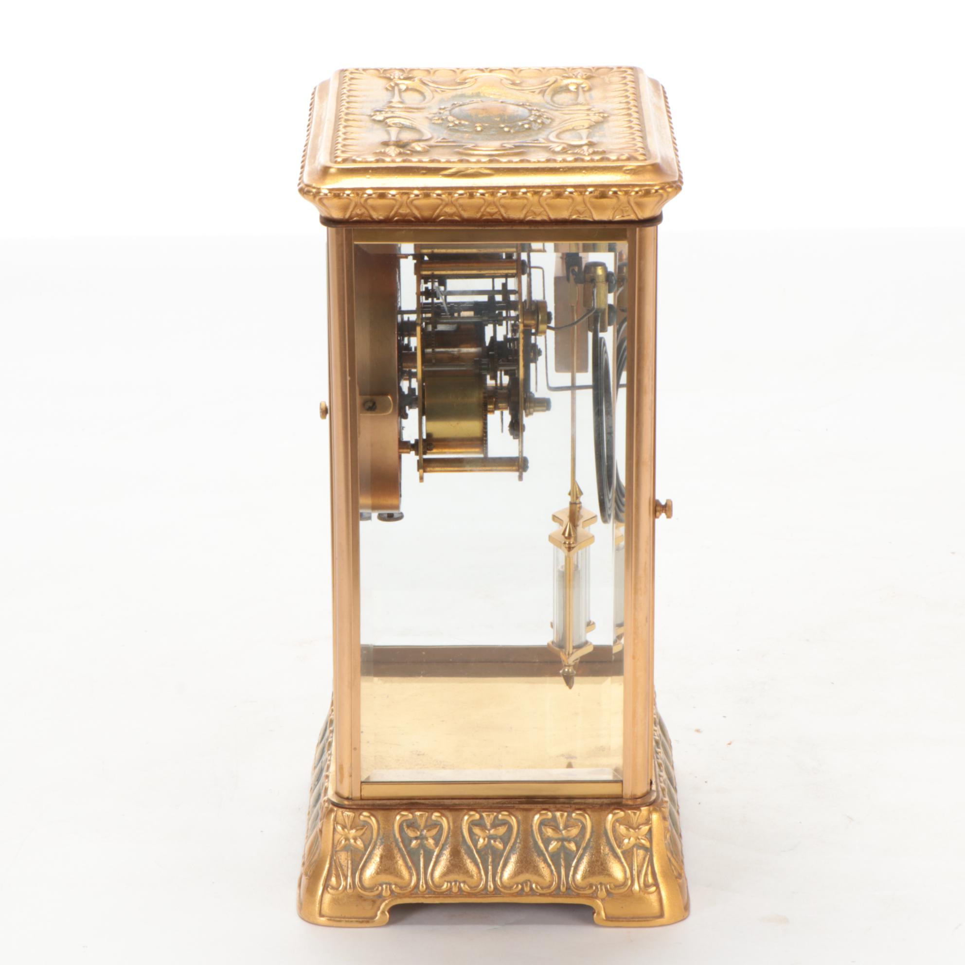 Waterbury Clock Co. Brass Mantel Clock,  Early 20th Century