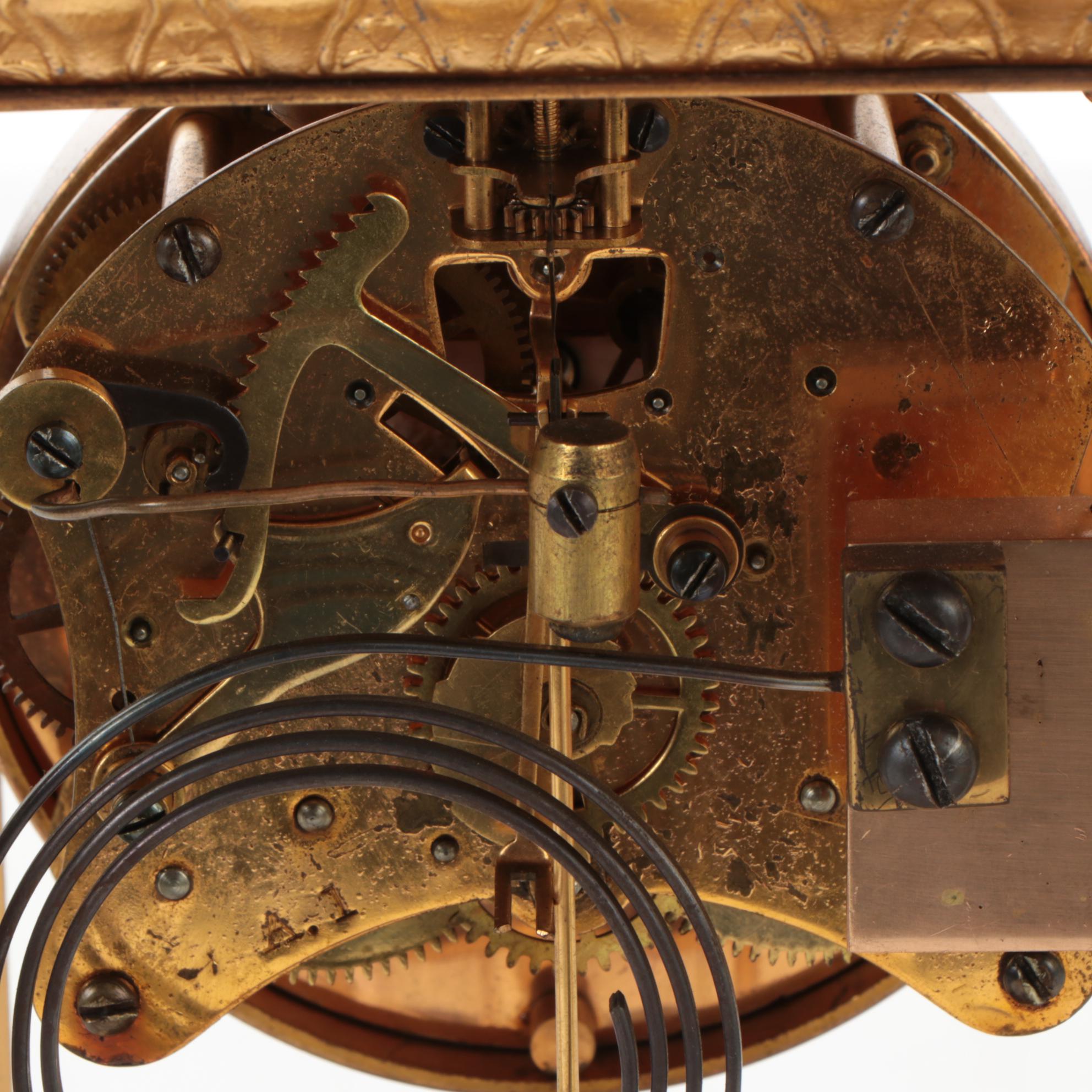 Waterbury Clock Co. Brass Mantel Clock,  Early 20th Century