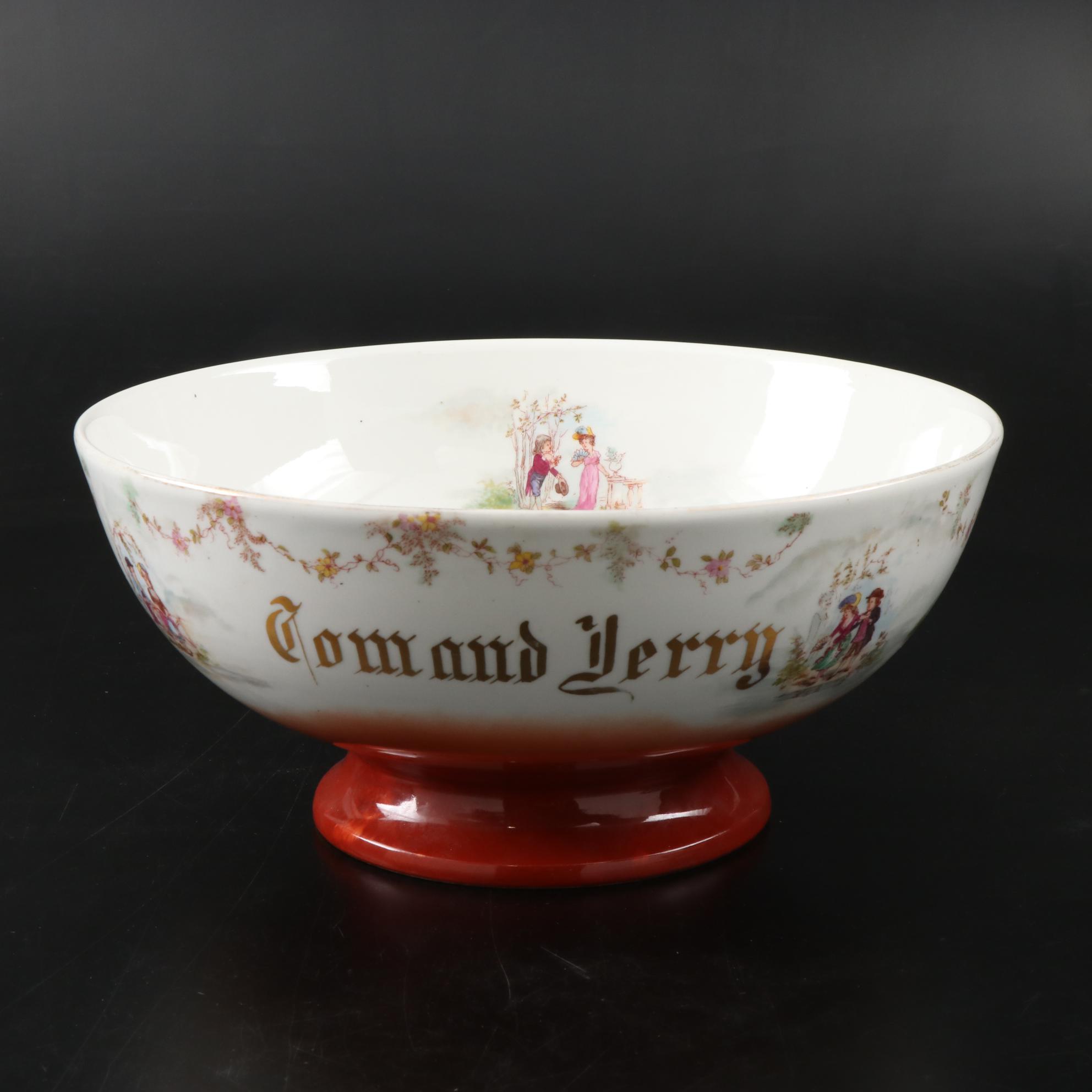 Carl Tielsch Germany Tom and Jerry Punch Bowl and Other Tom and Jerry Punch Bowl