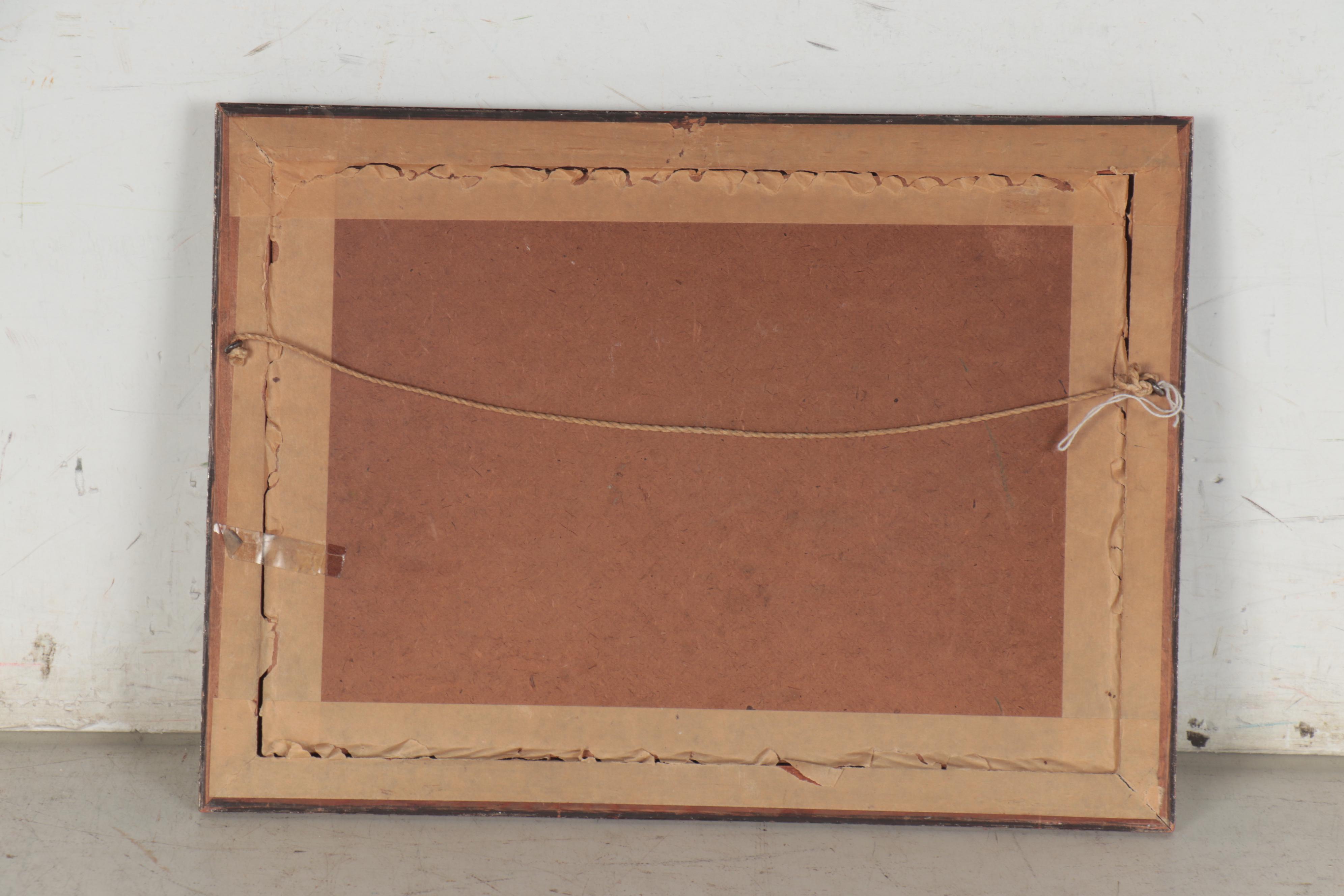 Aage Jacobsen Landscape Oil Painting, Early 20th Century