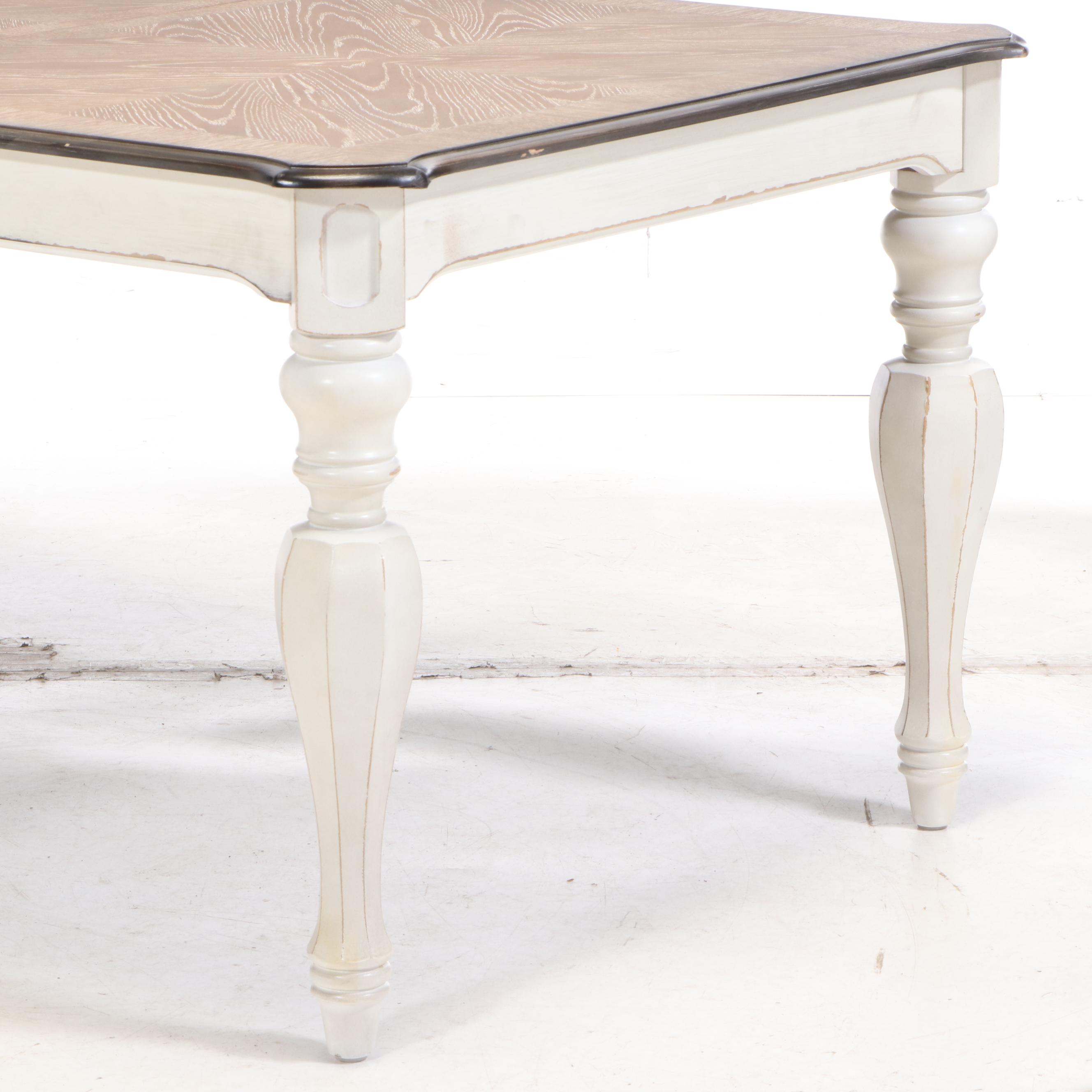 Standard "Stevenson Manor" Distressed Wood Finish Expandable Dining Table