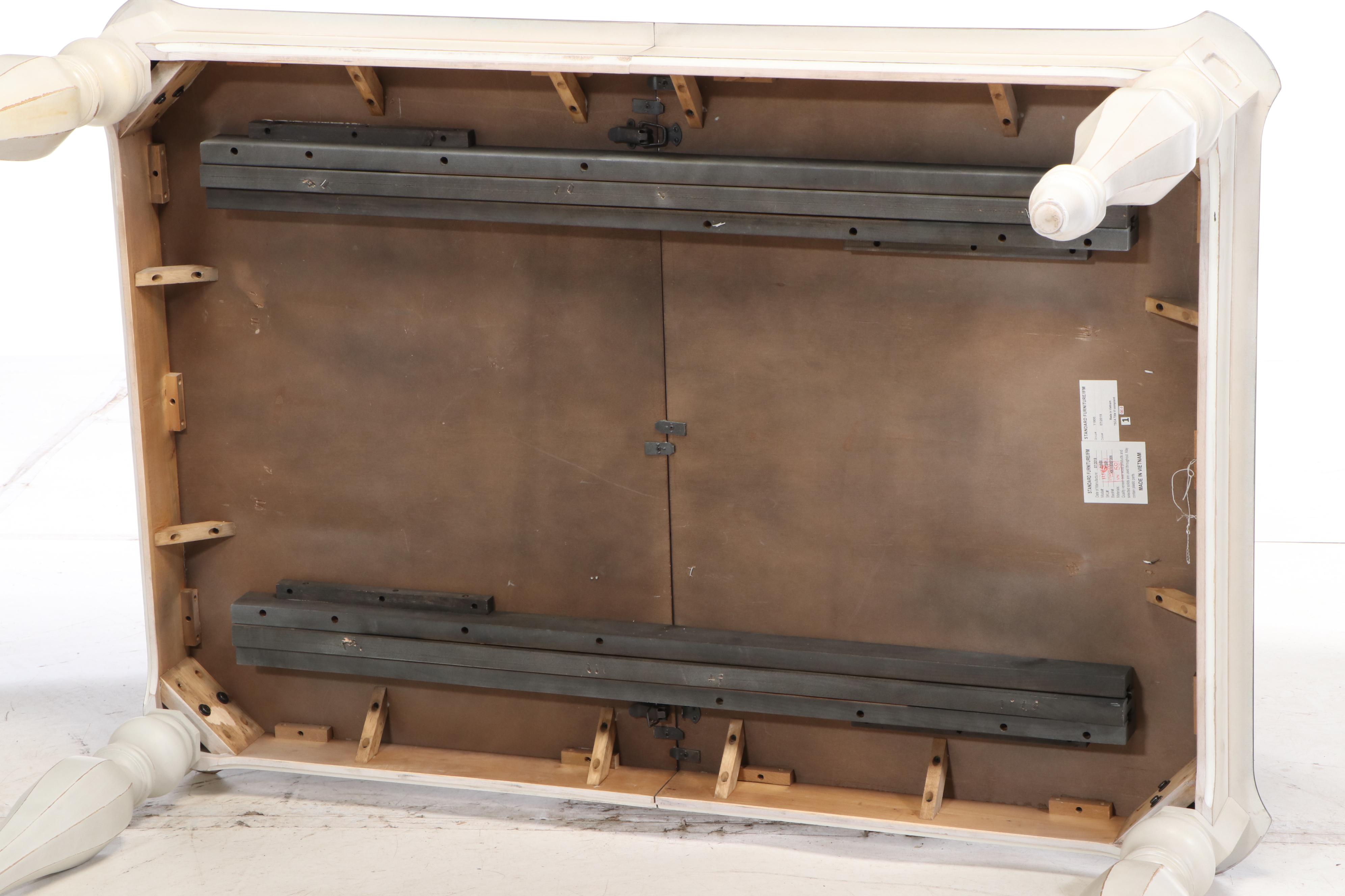 Standard "Stevenson Manor" Distressed Wood Finish Expandable Dining Table