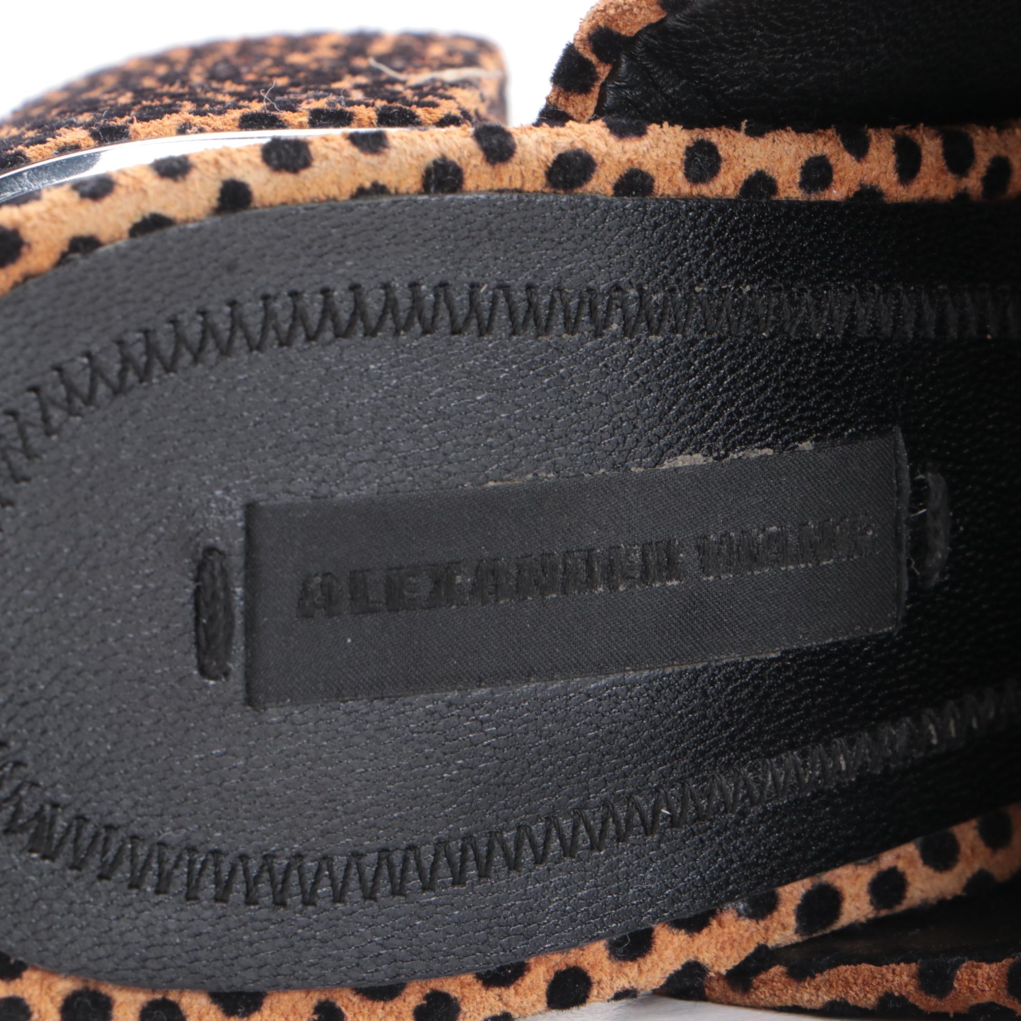 Alexander Wang Avery Flocked Suede and Christian Siriano Brocade Mules