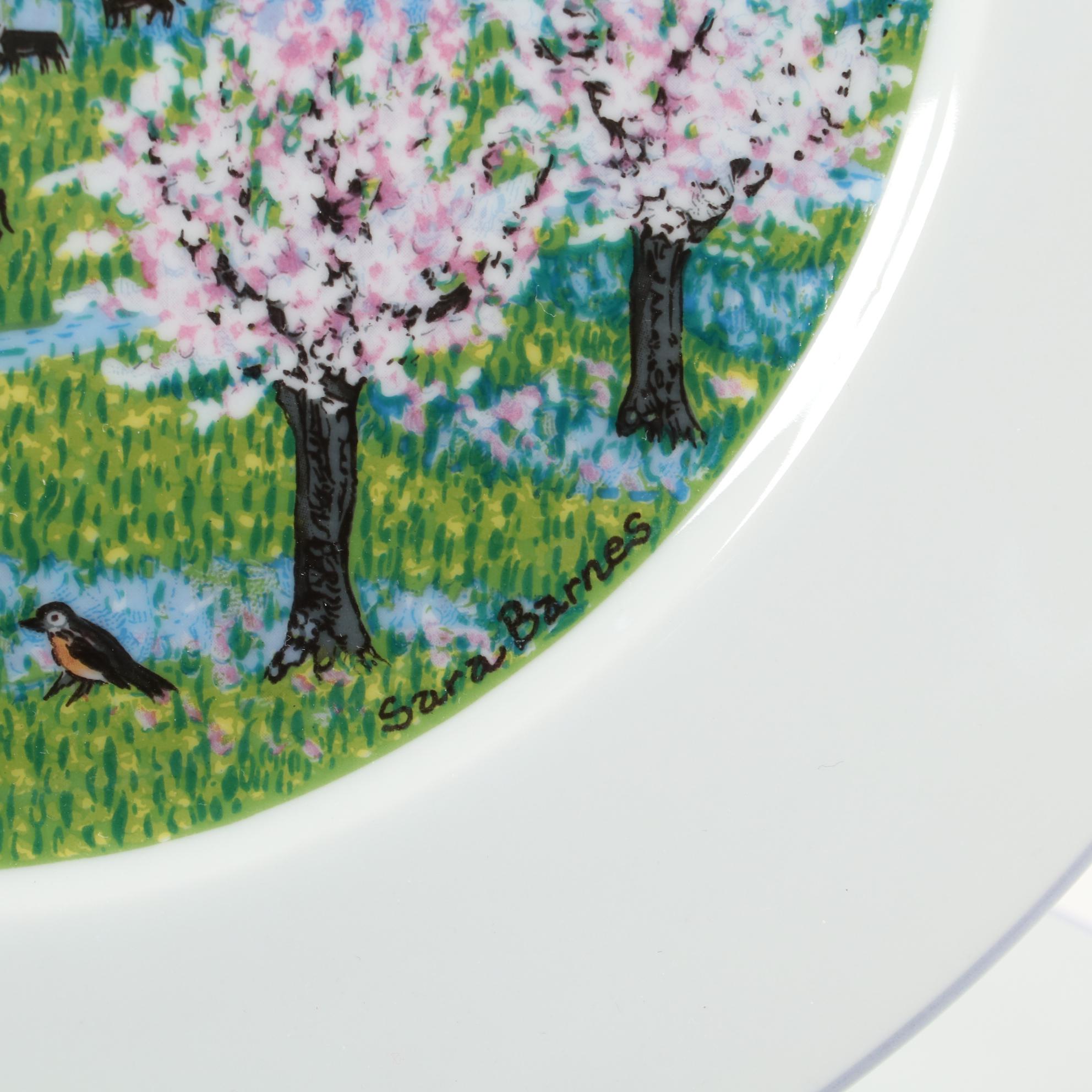 Sara Barnes for Block Spal "Napa Valley" Dinner Plates, Late 20th Century