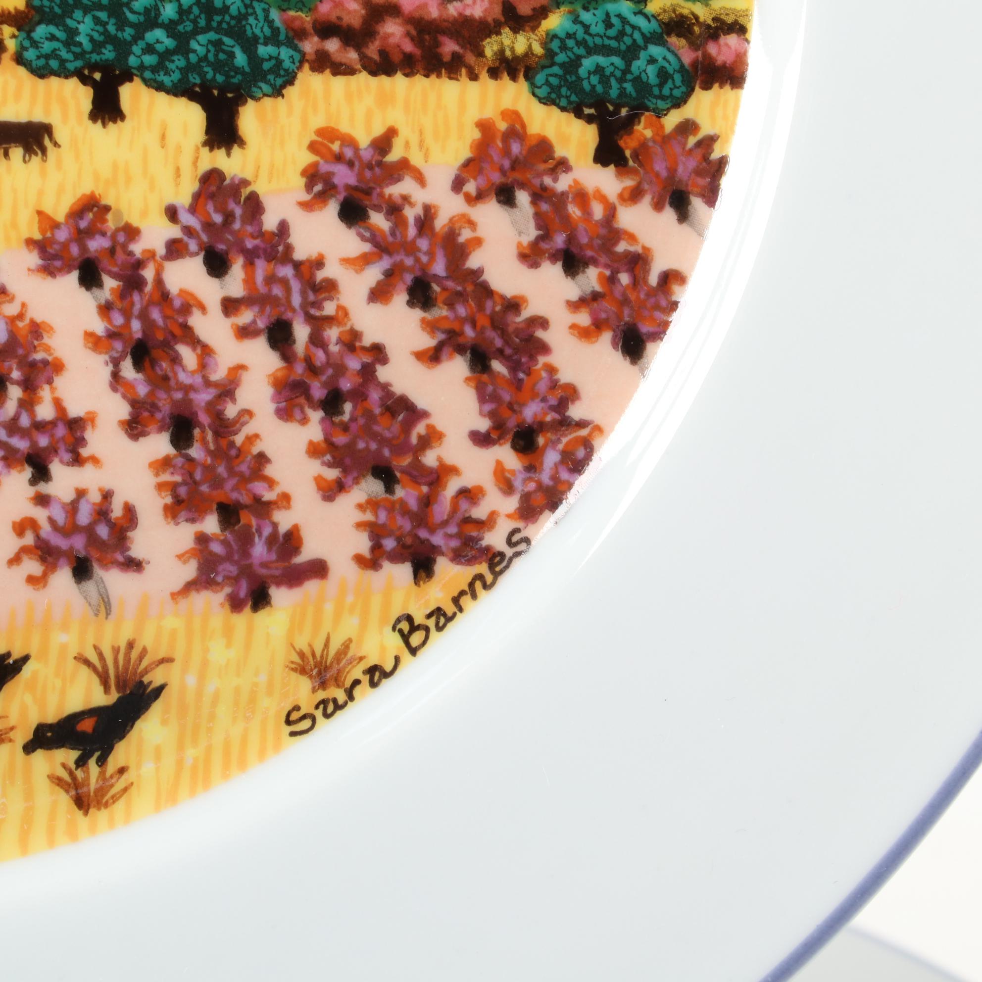 Sara Barnes for Block Spal "Napa Valley" Dinner Plates, Late 20th Century